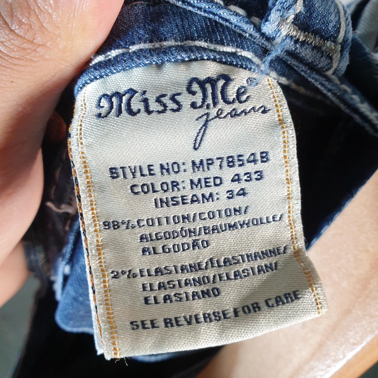 Vintage Miss Me Baggy Y2K Hip Hop Jeans Shorts Jorts Womens W30 Blue Denim Low Rise