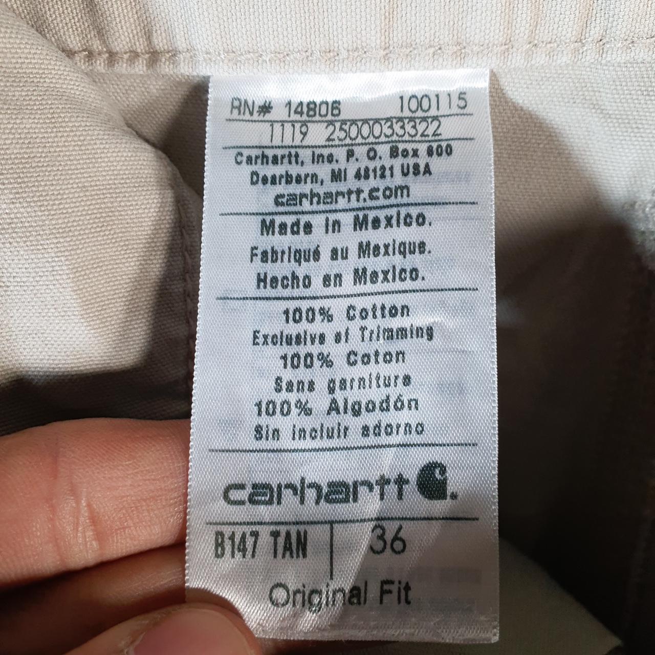 Vintage Carhartt Baggy Carpenter Shorts Jorts Cargo Men’s W36 Beige Original Fit Workwear Big Fish Vintage