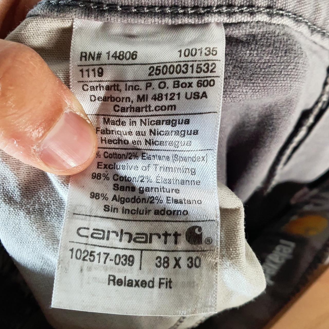 Vintage Carhartt Carpenter Trousers Mens W38 L30 Grey Relaxed Fit Workwear Thrashed