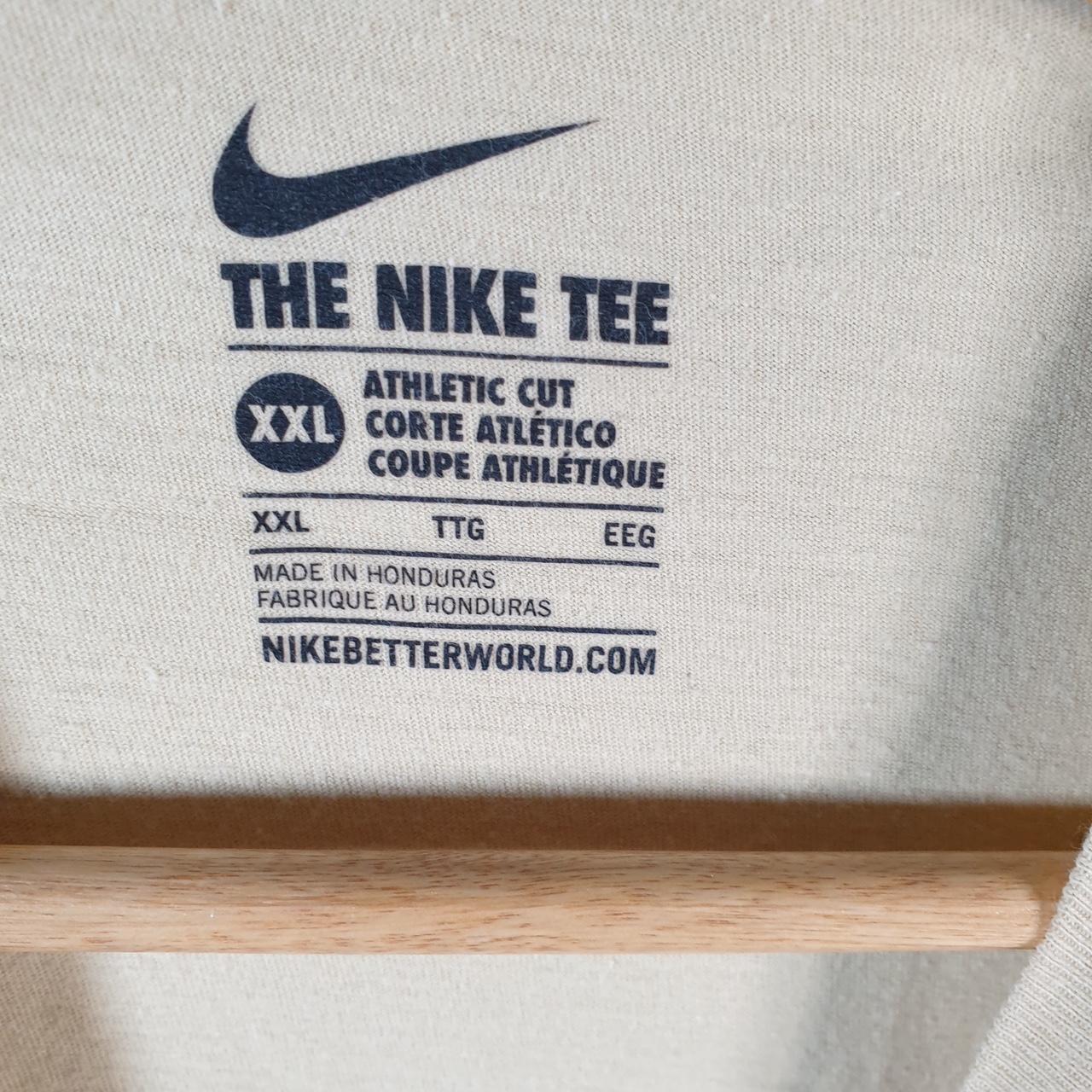 Vintage Nike On Our Level Spellout T Shirt Men’s 2XL Brown Swoosh Logo