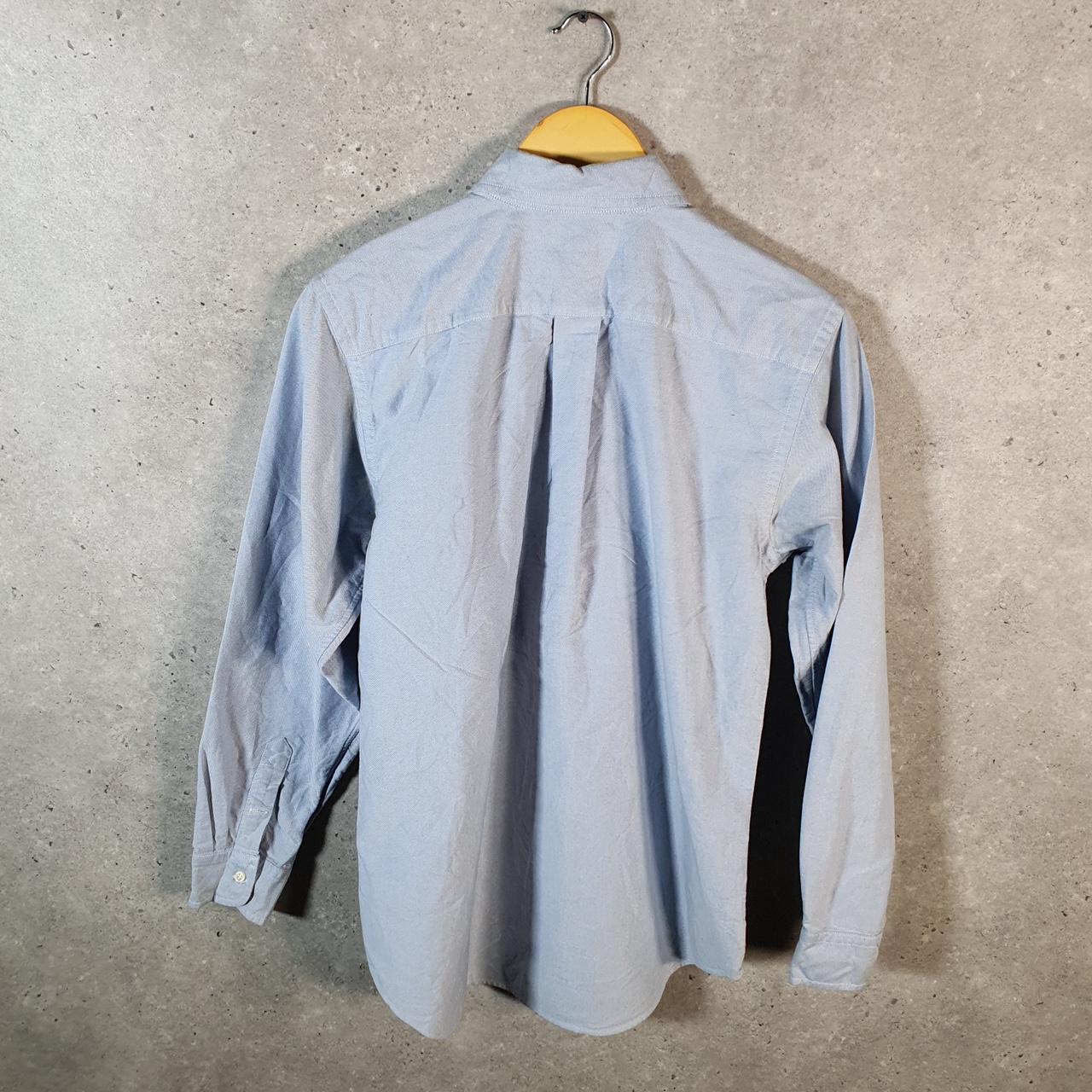 Vintage Ralph Lauren Button Down Shirt Womens Large Blue Classic Fit Pony