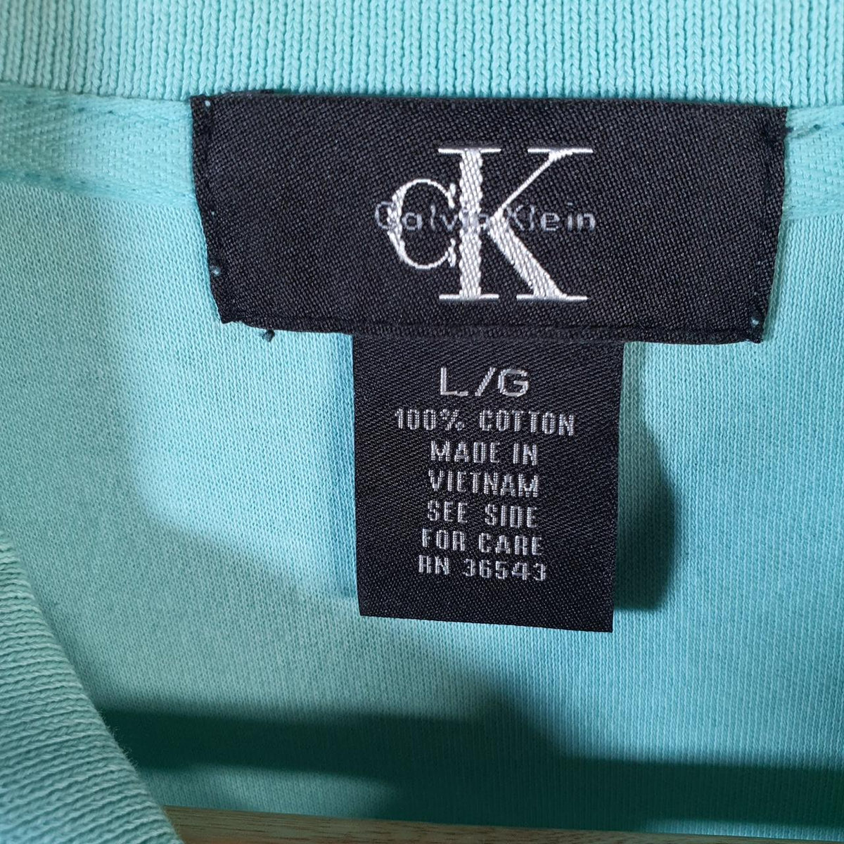Vintage Calvin Klein Polo Shirt Men’s Large Blue Regular Fit Embroidered Logo