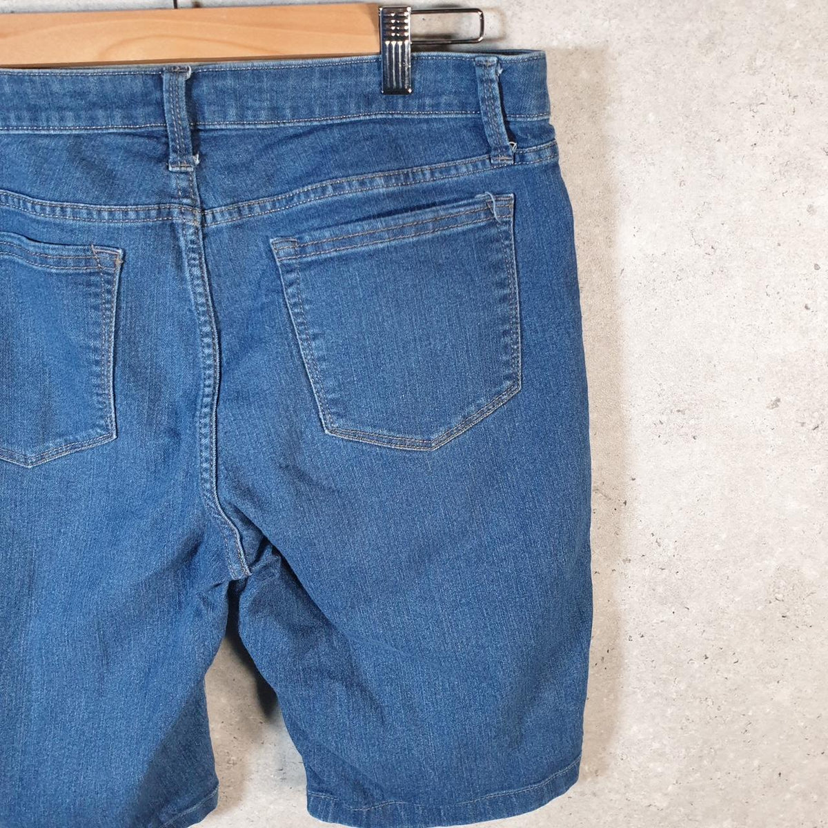 Vintage Lee Baggy Shorts Jorts Cargo Womens W32 Blue Relaxed Denim