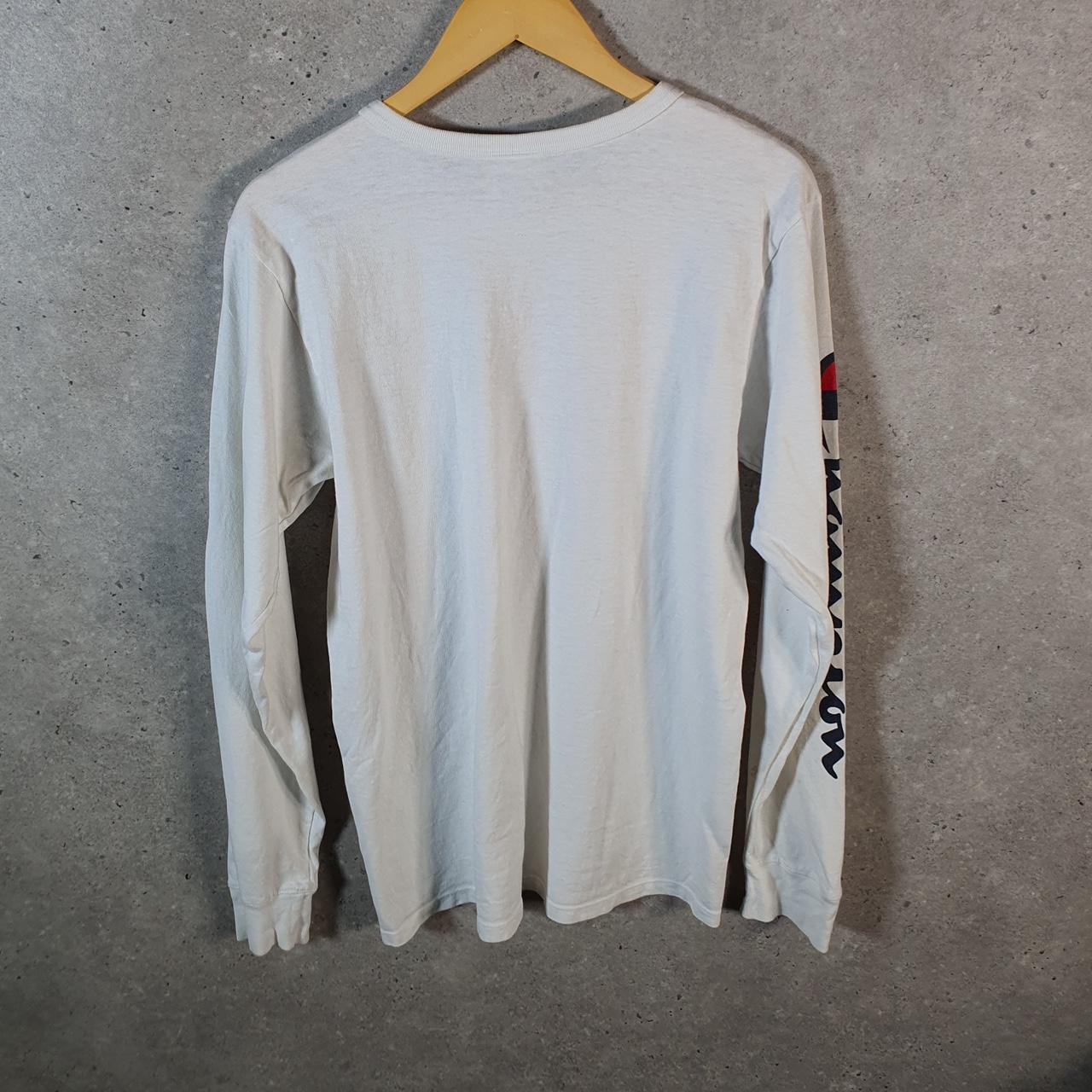 Vintage Champion Spellout T Shirt Men’s Medium White Casual USA Athletic