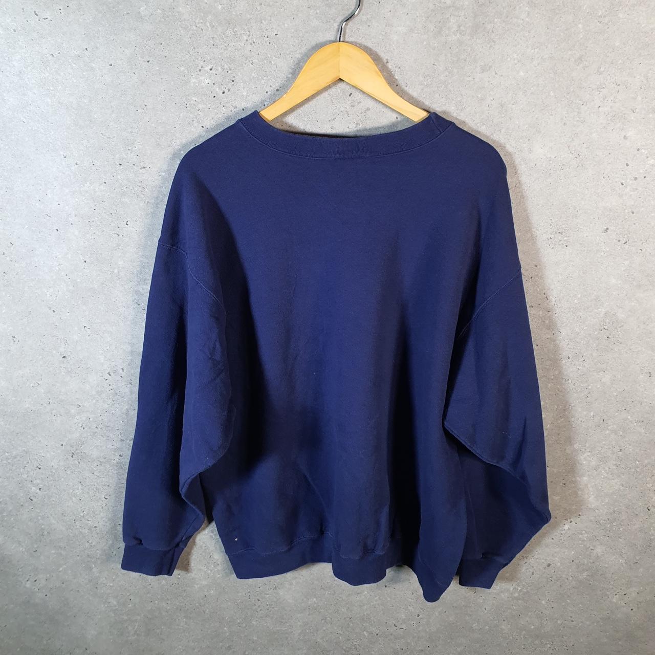 Vintage Nike 90s Embroidered Sweatshirt Men’s L Navy Blue Swoosh Y2K Pullover