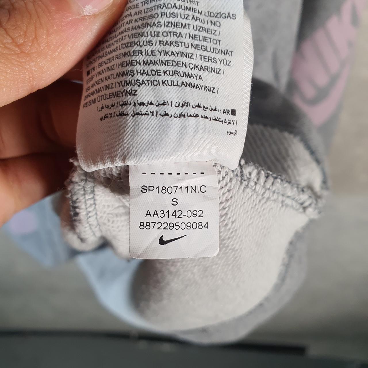 Vintage Nike All Over Print Sweatshirt Mens Small Grey AOP Swoosh Logo