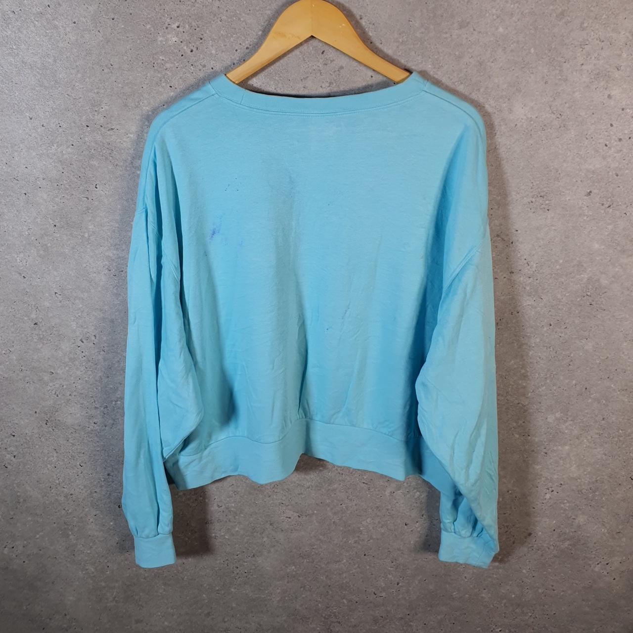 Vintage Nike Club Spellout Sweatshirt Womens XL Blue Swoosh Y2K Pullover