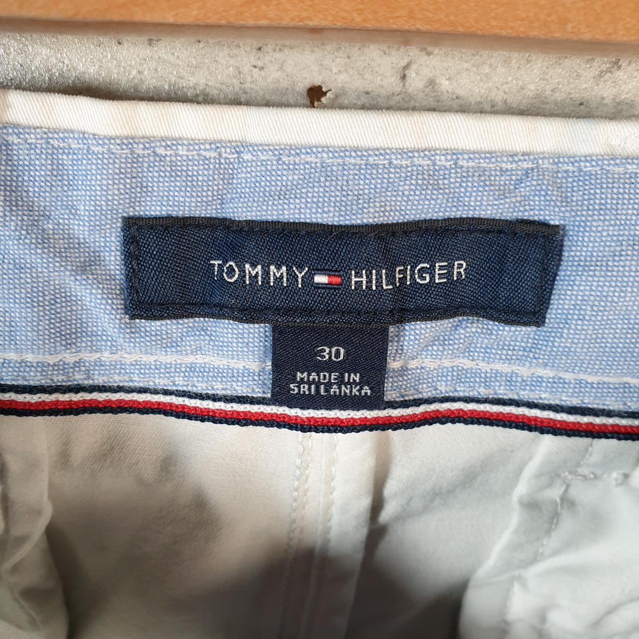 Vintage Tommy Hilfiger Chino Shorts Jorts Cargo Mens W30 White Baggy Cotton