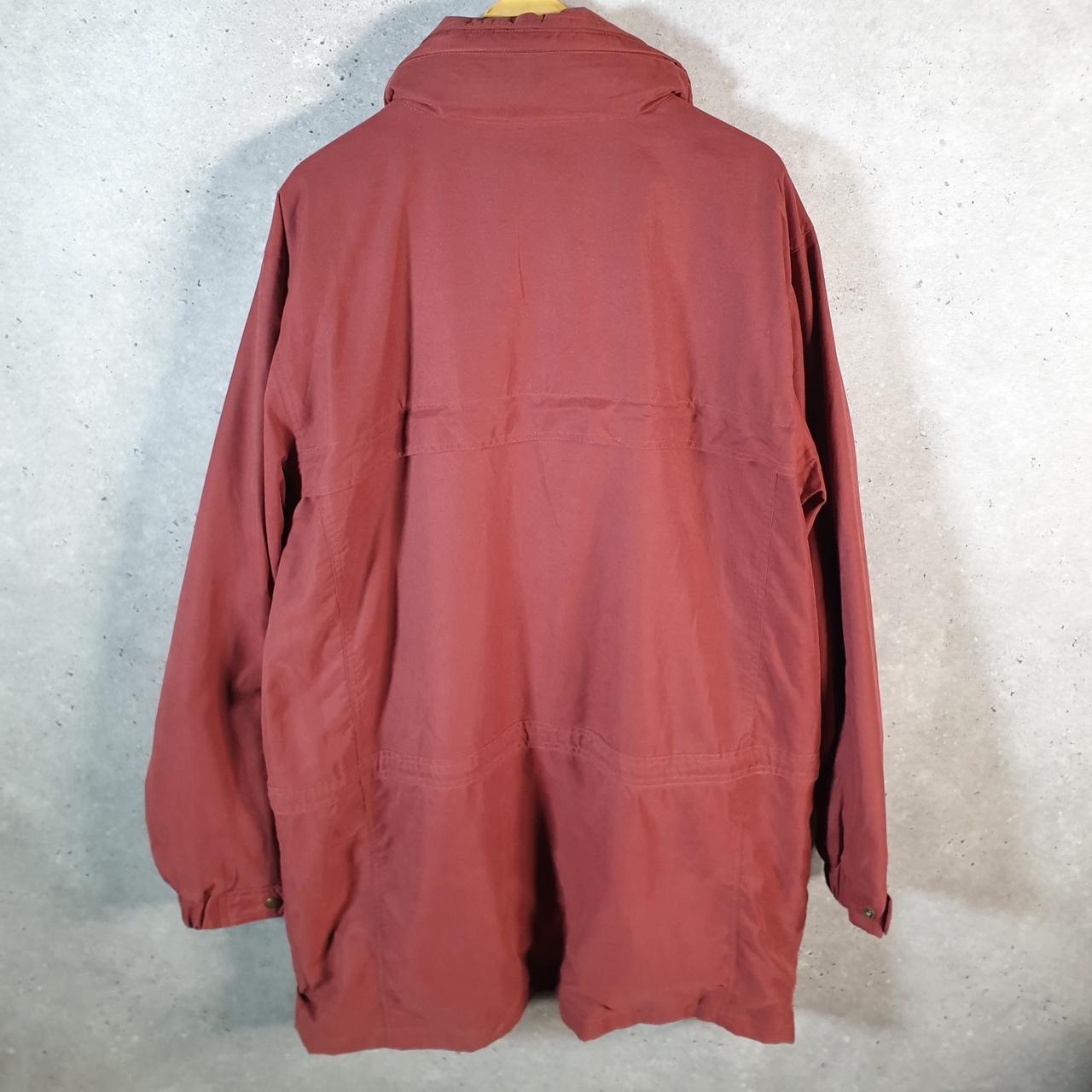 Vintage L.L. Bean GoreTex Outdoors Nylon Jacket Mens XL Tall Red Full Zip Waterproof