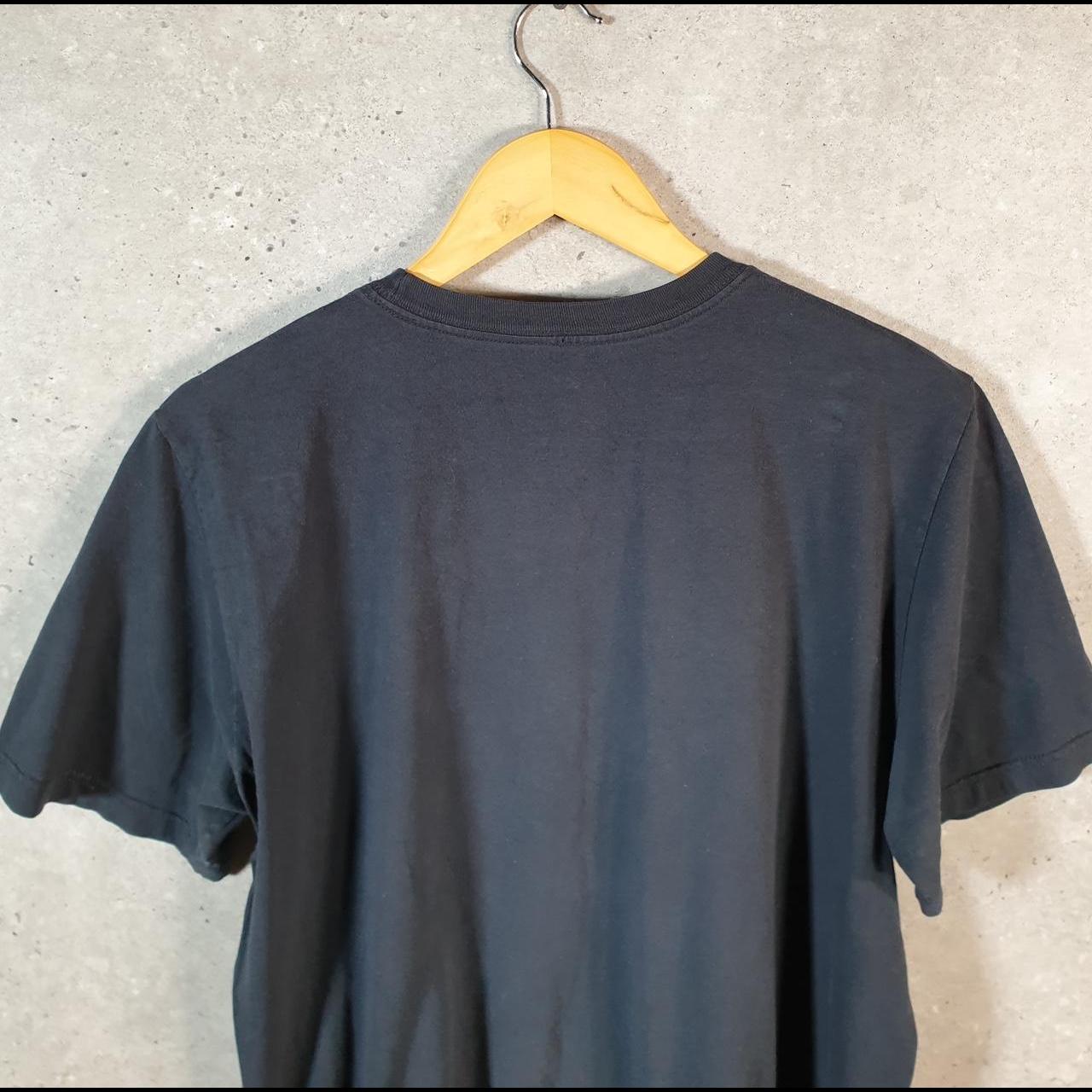 Vintage Nike T Shirt Men’s Large Black Printed Single Swoosh Logo Athletic C8273