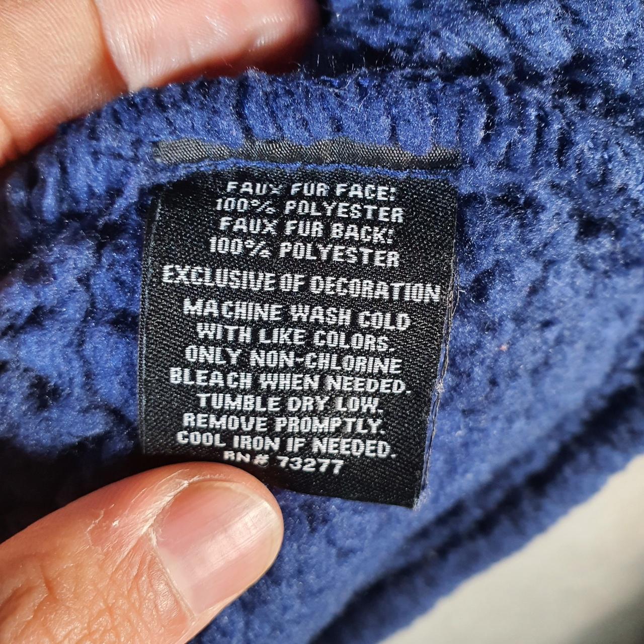 Vintage Fila Full Zip Fleece Sweatshirt Womens Large Blue Teddy Logo