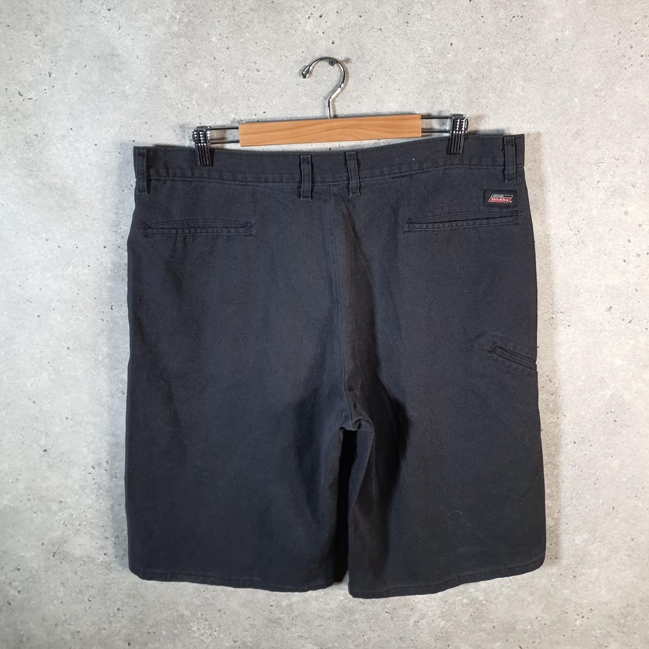 Vintage Dickies Baggy Chino Shorts Jorts Cargo Mens W38 Black Relaxed Fit