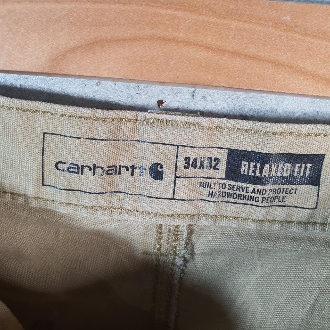 Vintage Carhartt Carpenter Trousers Mens W34 L32 Brown Relaxed Fit Workwear