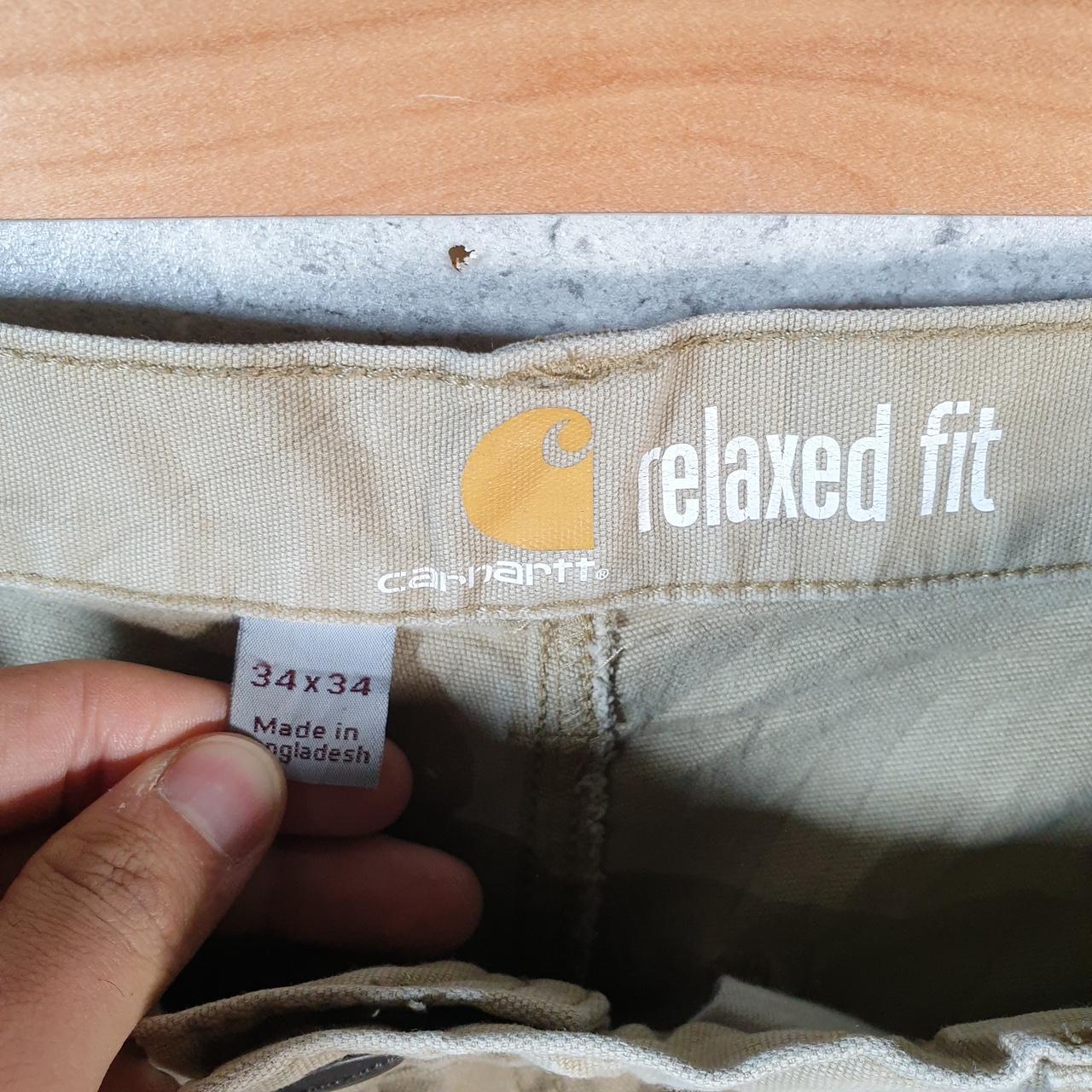 Vintage Carhartt Carpenter Trousers Mens W34 L34 Brown Relaxed Fit Workwear
