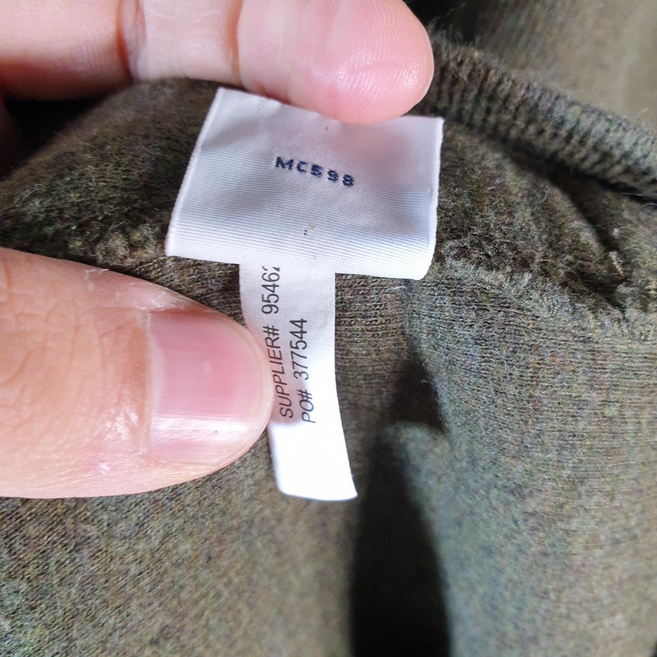 Vintage Ralph Lauren Polo Sweatshirt Men’s Large Khaki Green Cotton Full Zip Pony