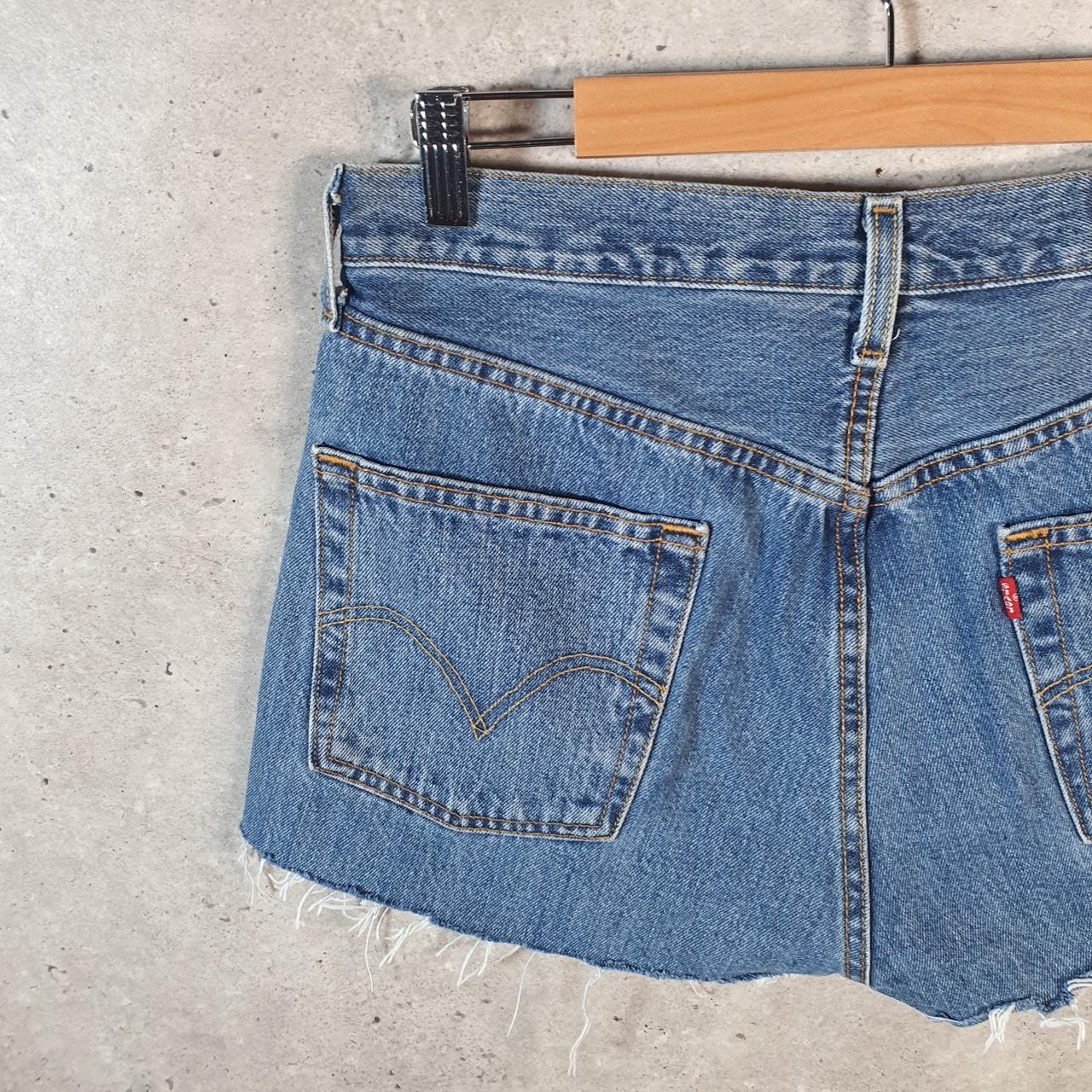Vintage Levi’s 501 Baggy Shorts Jorts Cargo Womens W32 Blue Relaxed Denim