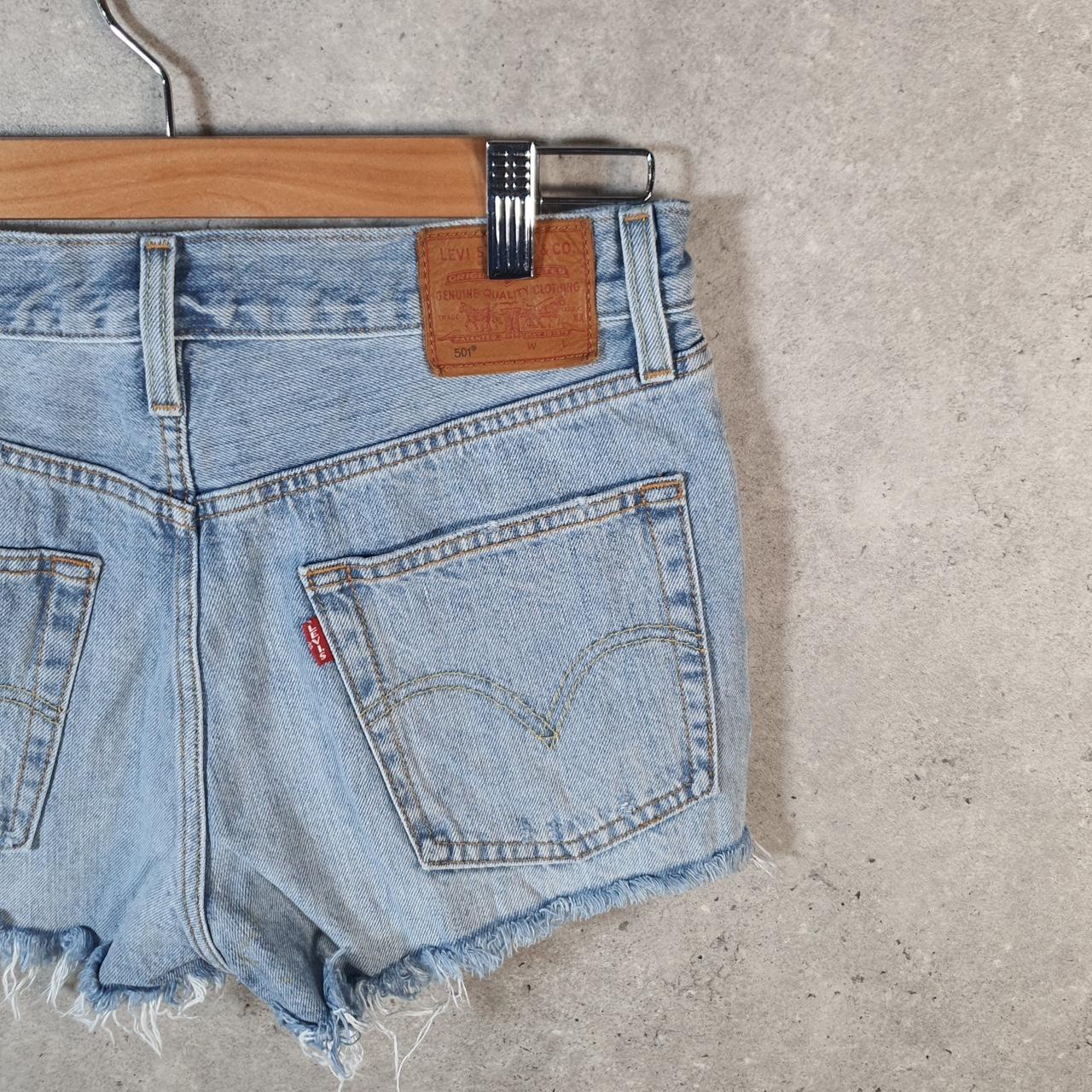 Vintage Levi’s 501 Baggy Shorts Jorts Cargo Womens W27 Blue Relaxed Denim