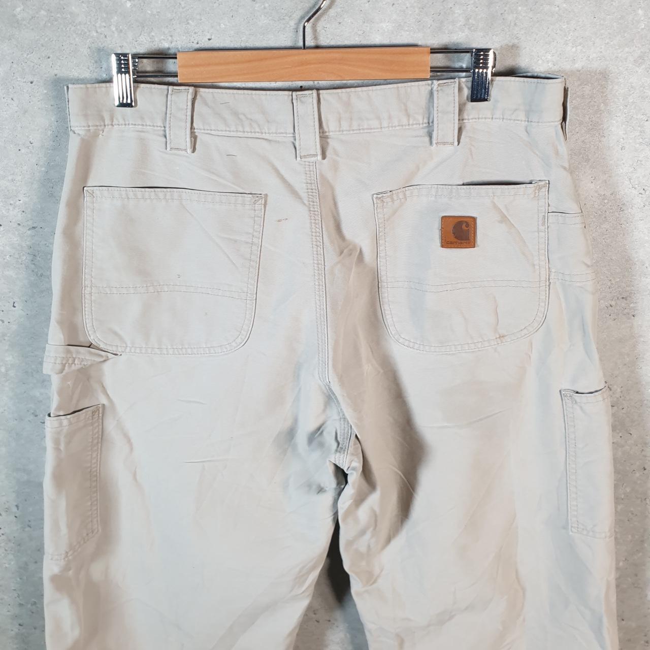 Vintage Carhartt Carpenter Trousers Mens W36 L32 Brown Dungaree Fit Workwear USA