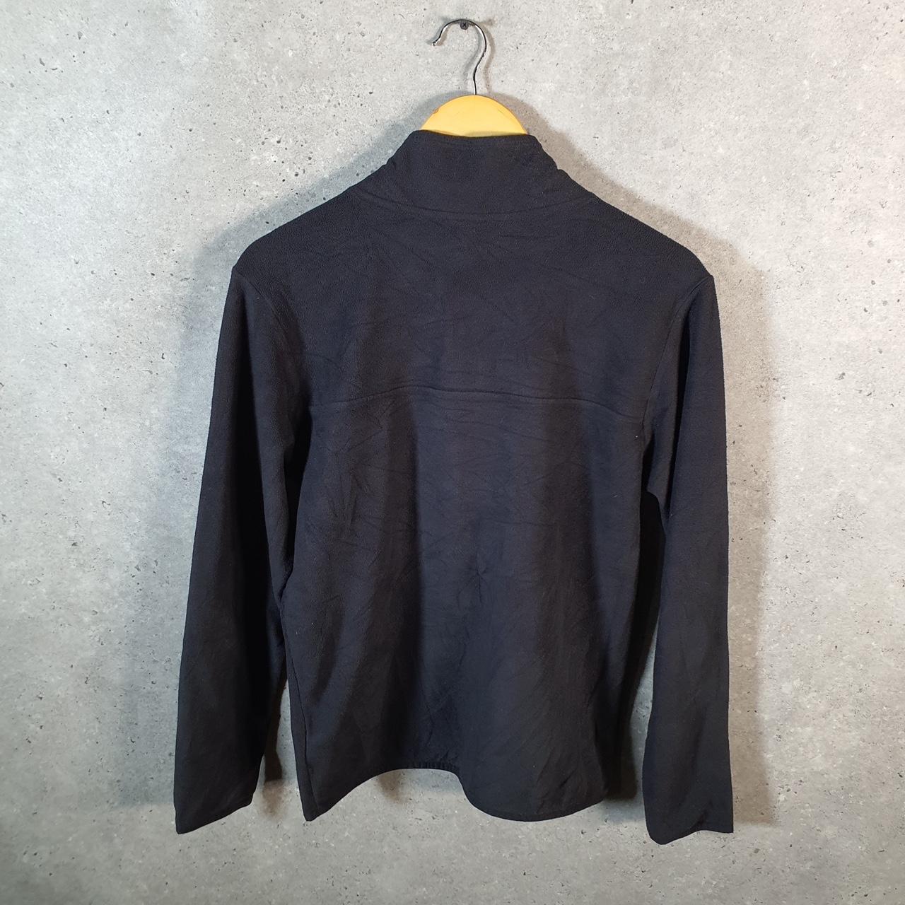 Vintage The North Face TNF Teddy Fleece Sweatshirt  Youth XL Black 1/4 Button Logo