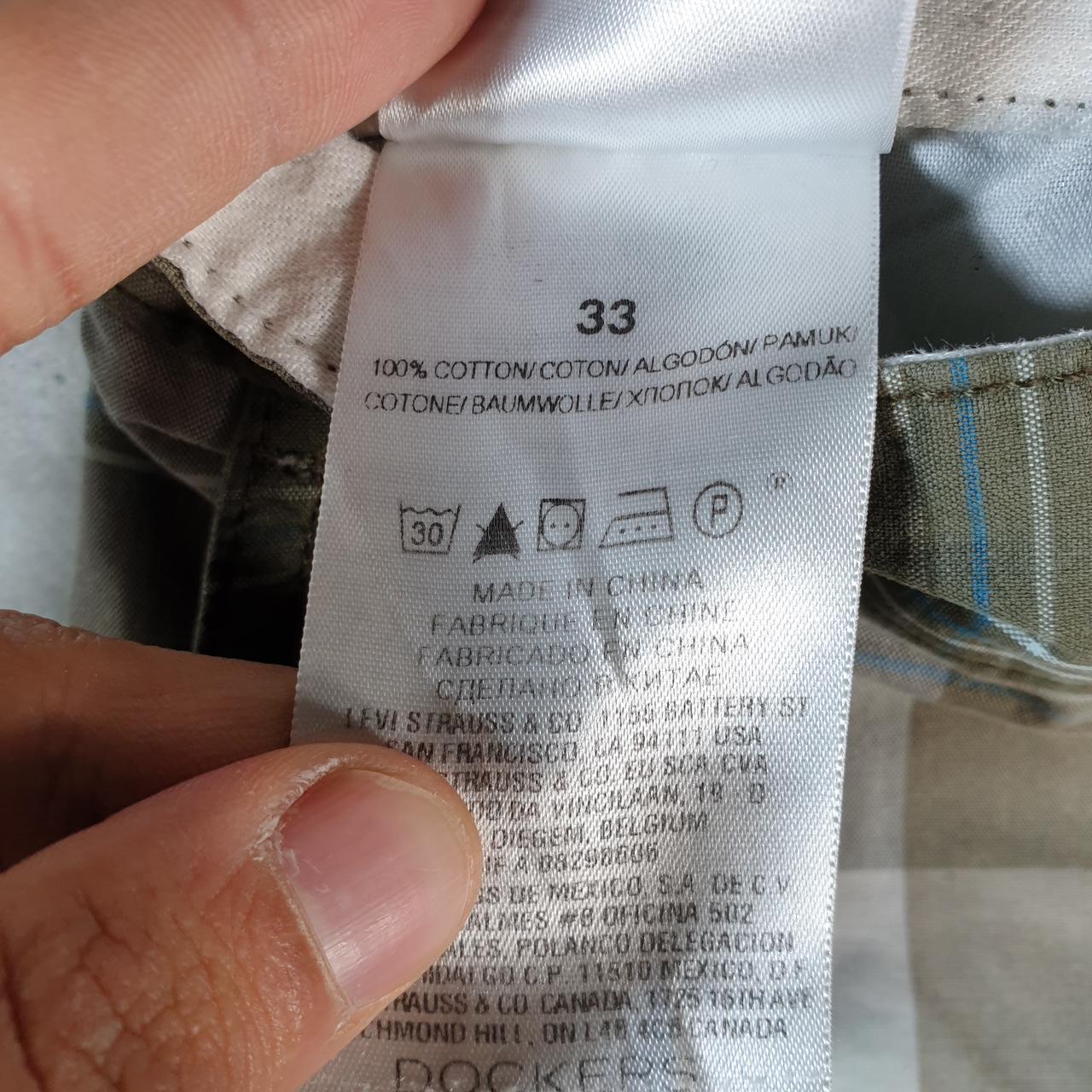 Vintage Dockers Chino Shorts Jorts Cargo Men’s W33 Green Checkered Baggy Cotton