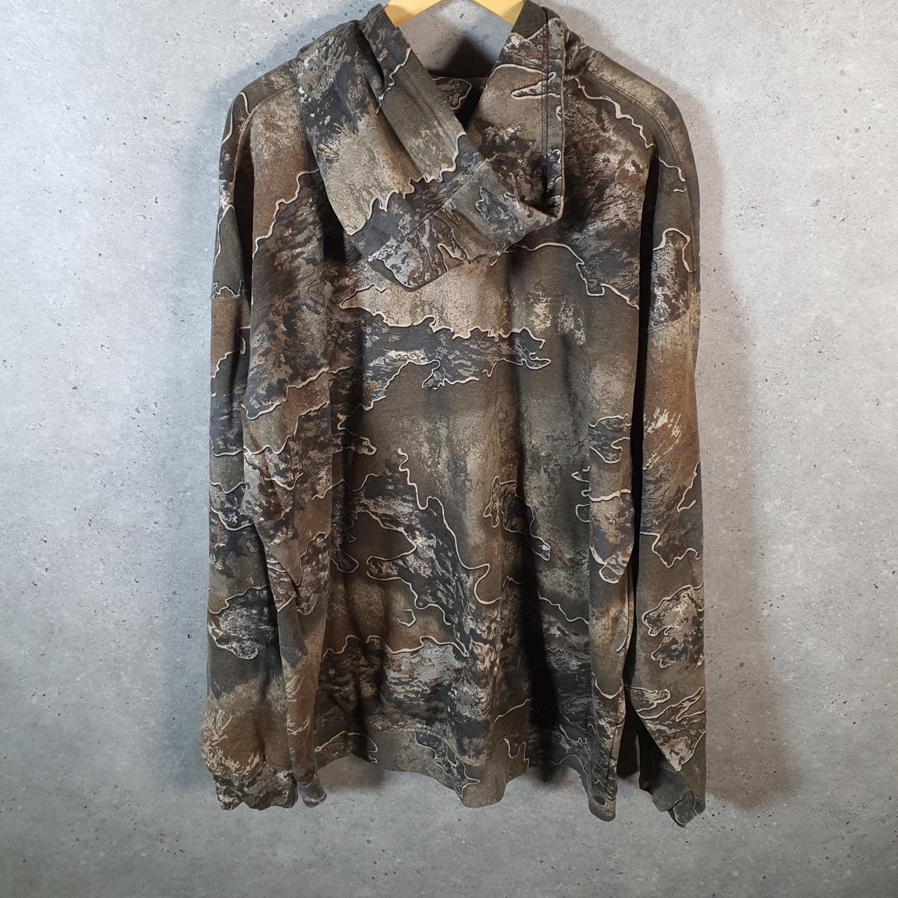 Vintage Kings Camo RealTree Camouflage Hoodie Men’s 3XL Brown Huntings