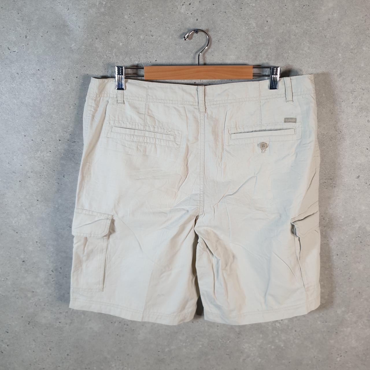 Vintage Izod Golf Chino Shorts Jorts Cargo Men’s W36 Beige Baggy Cotton