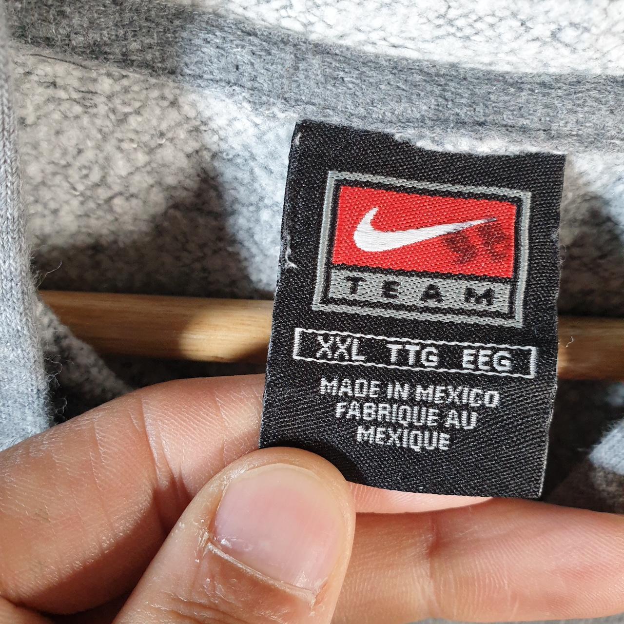 Vintage Nike SH Football Centre Swoosh Hoodie Men’s 2XL Grey Pro Sport Y2K Pullover Logo