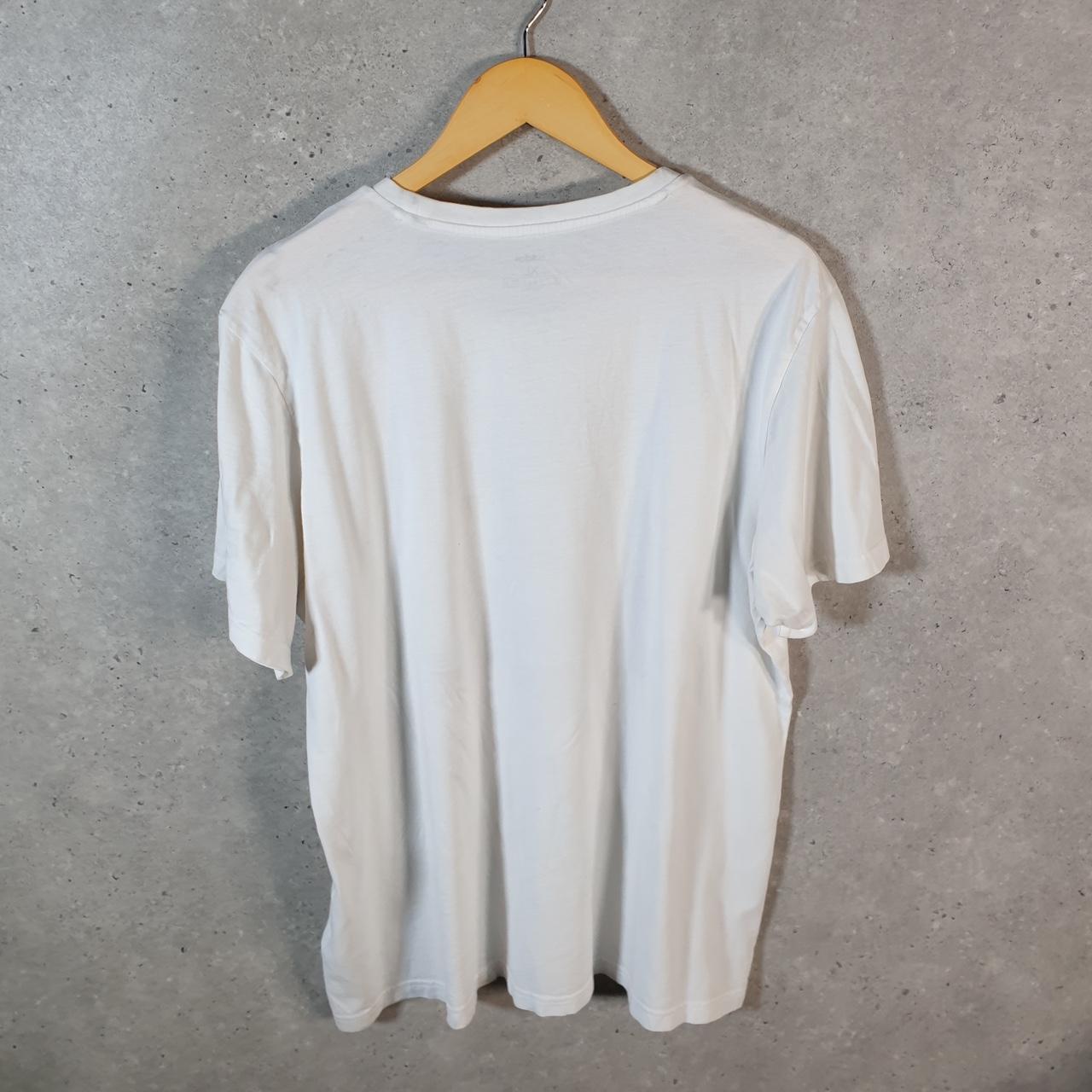 Vintage Adidas T Shirt Men’s XL White Three Stripes Logo Athletic