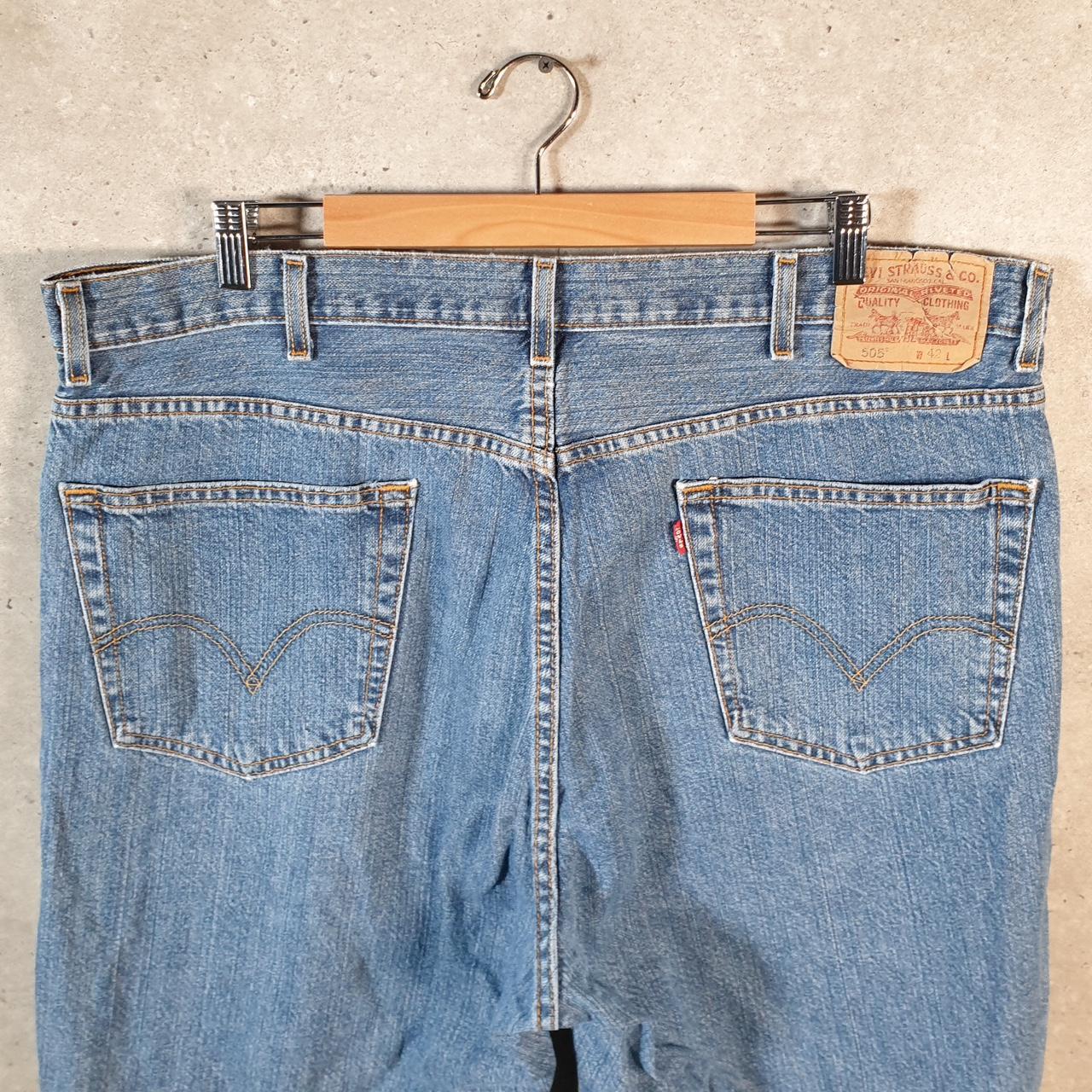 Vintage Levi’s 505 Baggy Shorts Jorts Cargo Mens W42 Blue Relaxed Denim