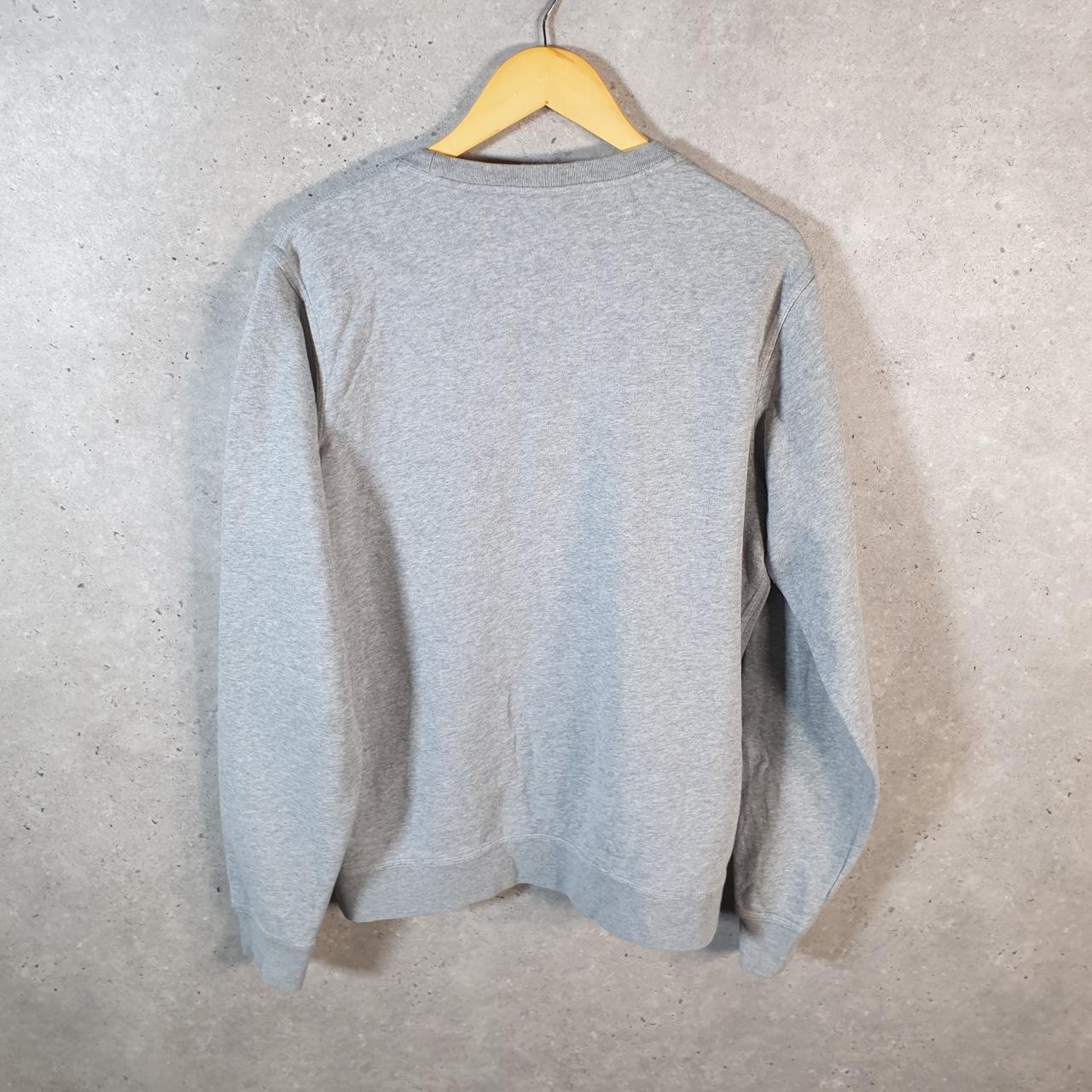 Vintage Nike Sweatshirt Mens Large Grey Single Swoosh Y2K Pullover Embroidered Logo