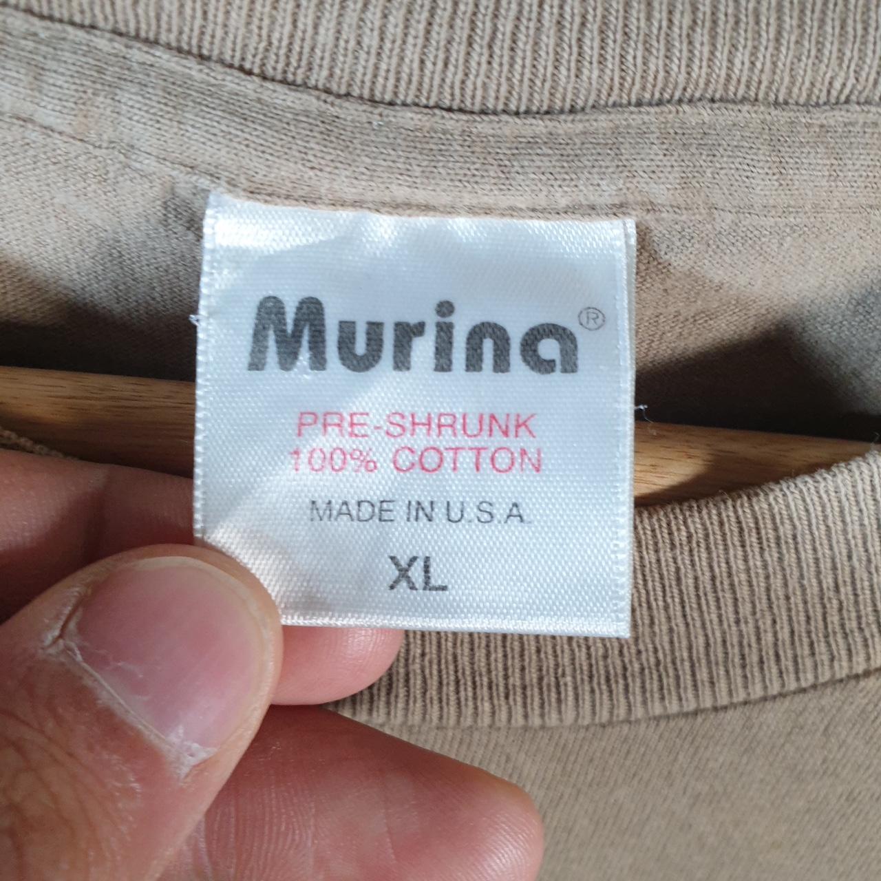 Vintage Murina Dear God Extraordinary 90s USA Single Stitch T Shirt Men’s XL Brown