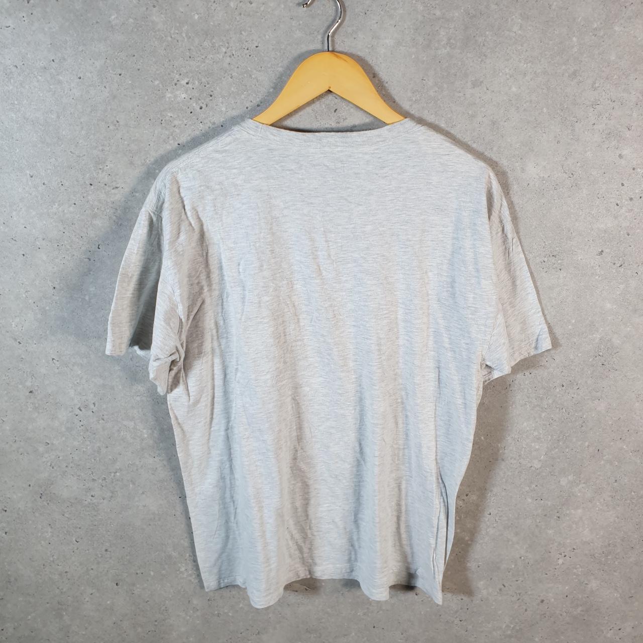 Vintage Champion Spellout T Shirt Men’s Large Grey USA Athletic