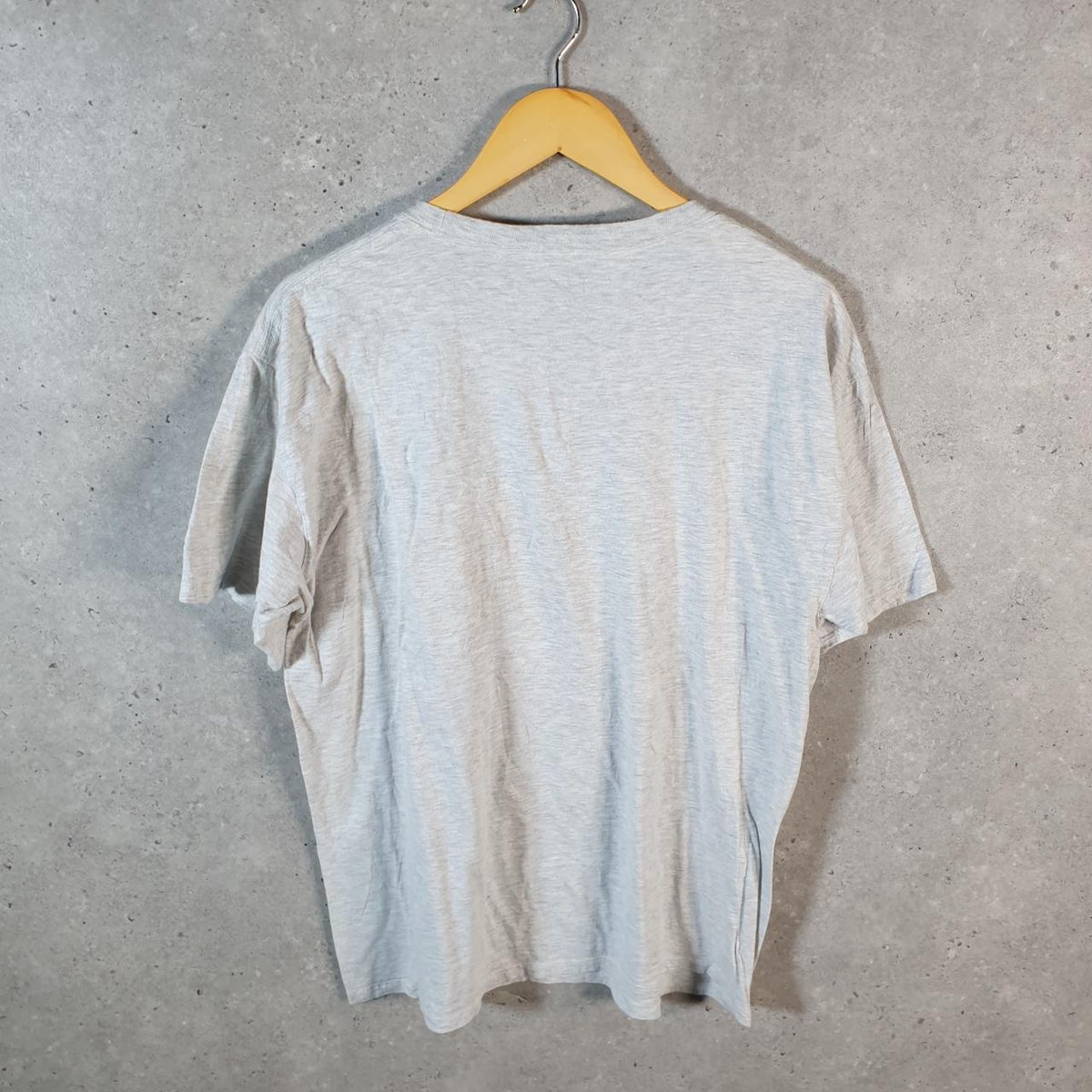 Vintage Champion Spellout T Shirt Men’s Large Grey USA Athletic