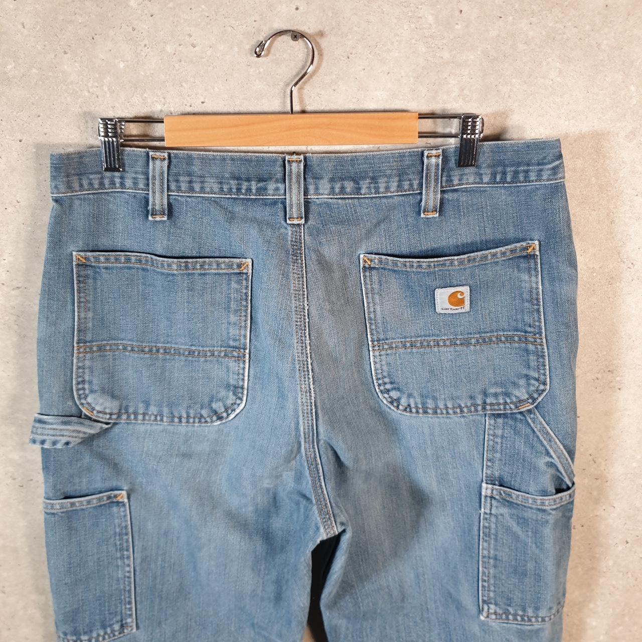 Vintage Carhartt Workwear Carpenter Jeans Mens W36 L30 Blue Denim Relaxed Fit USA