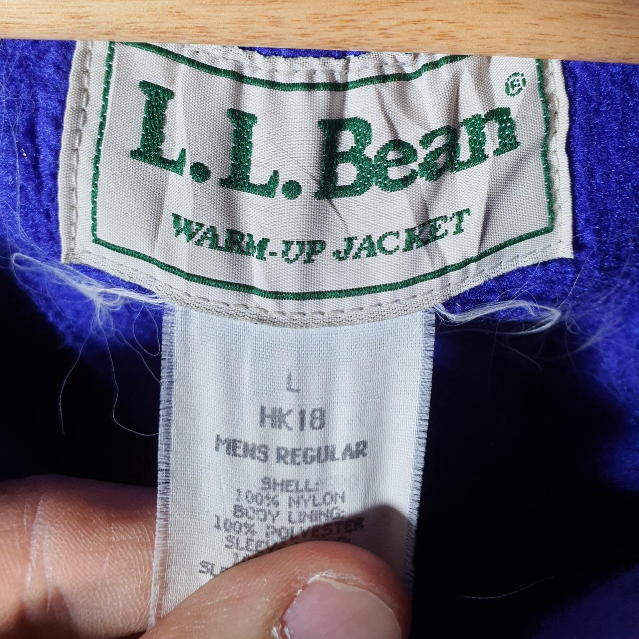 Vintage L.L. Bean Outdoors Nylon Jacket Mens Large Black Full Zip Waterproof