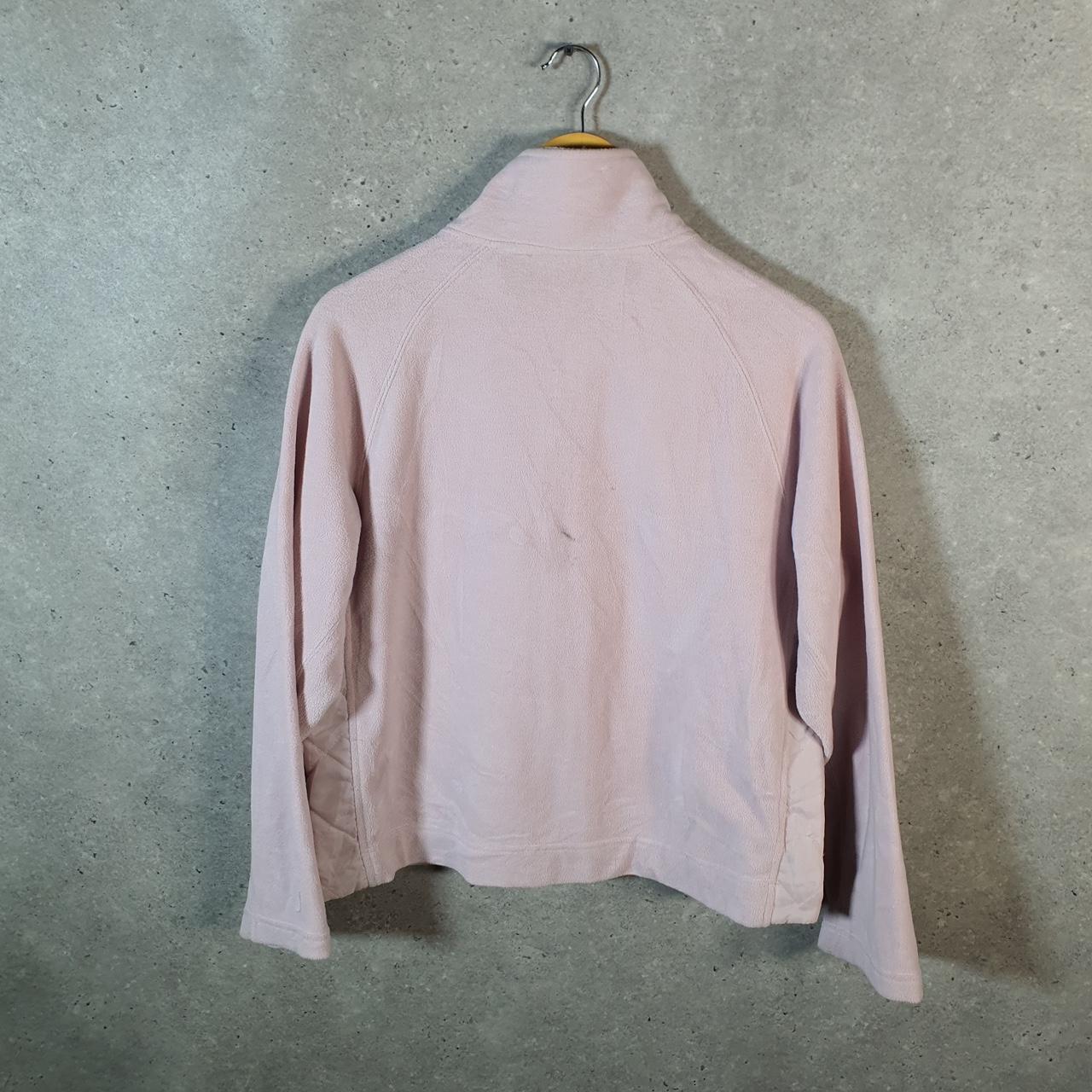 Reebok Full Zip Fleece Sweatshirt Womens Large Pink Embroidered Logo