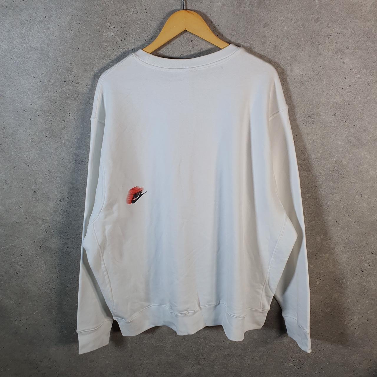 Vintage Nike Club Sweatshirt Men’s 2XL White Swoosh Y2K Pullover Logo