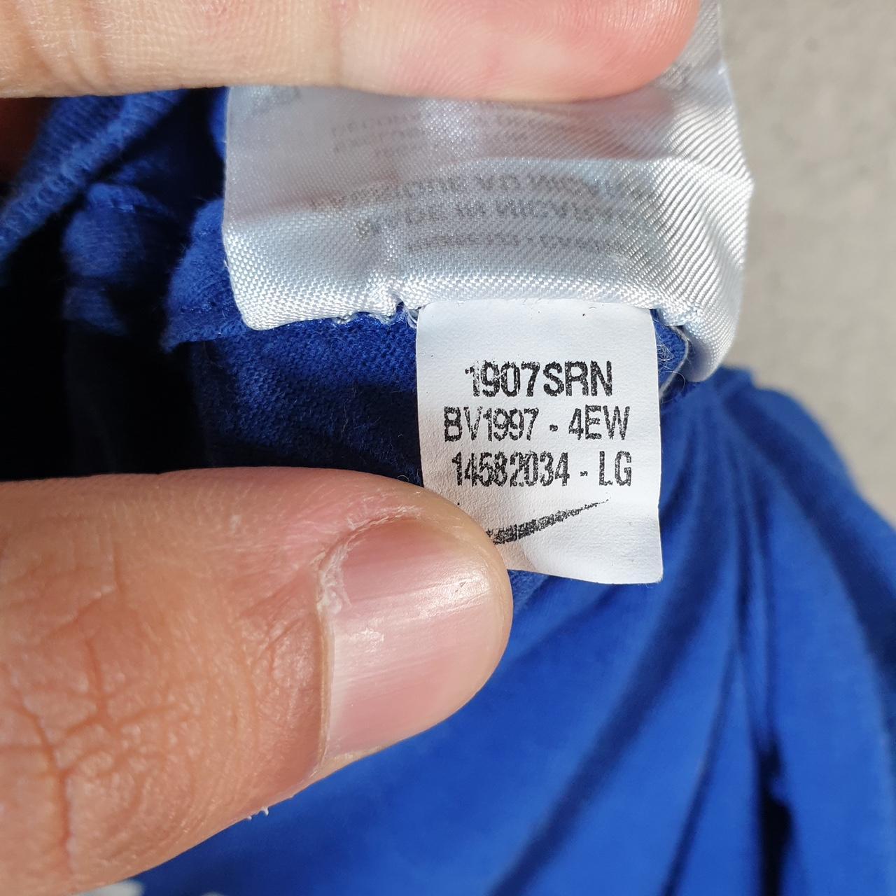 Vintage Nike T Shirt Men’s Large Blue Printed Single Swoosh Logo Athletic C8244