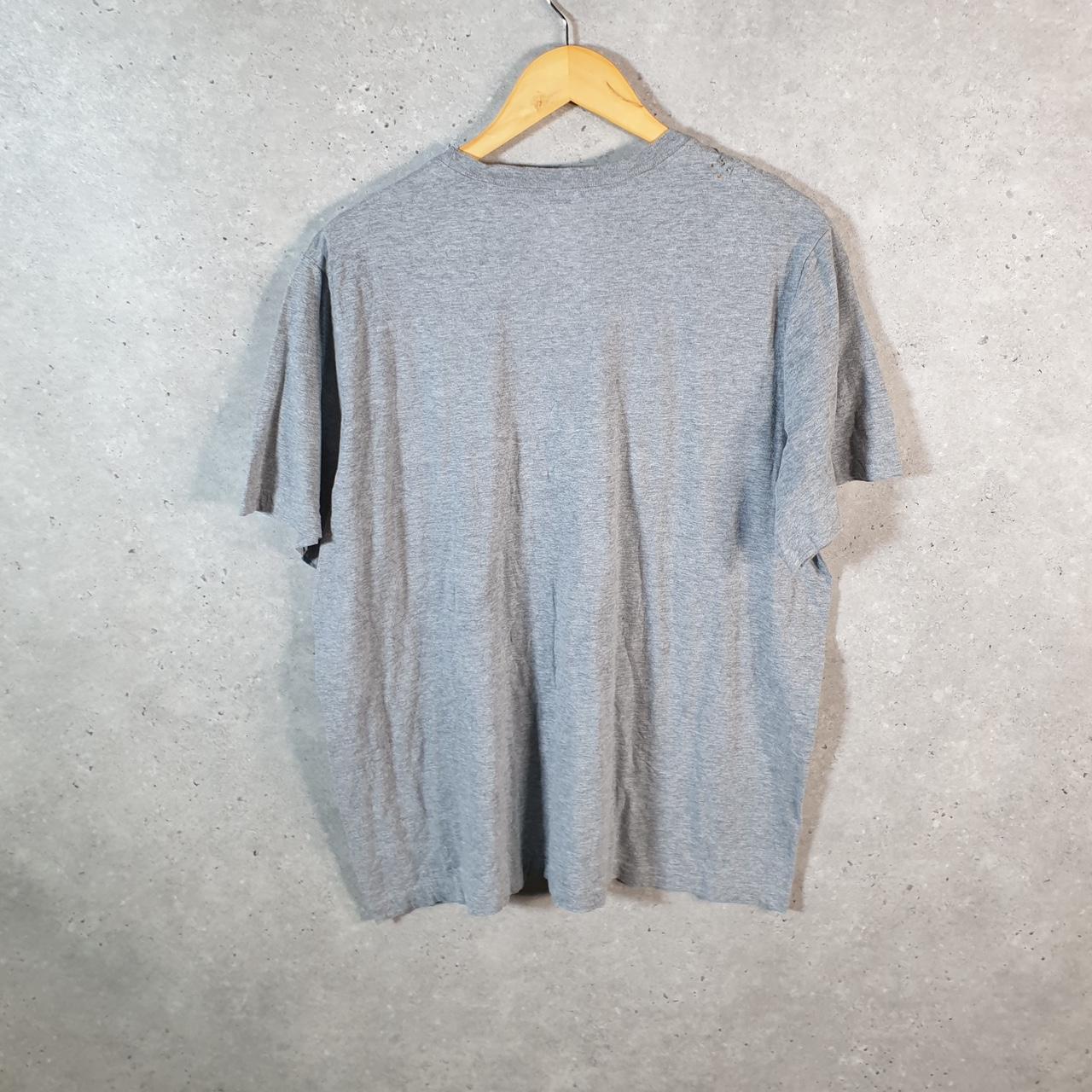 Vintage Nike T Shirt Men’s XL Grey Printed Single Swoosh Logo Athletic C8297