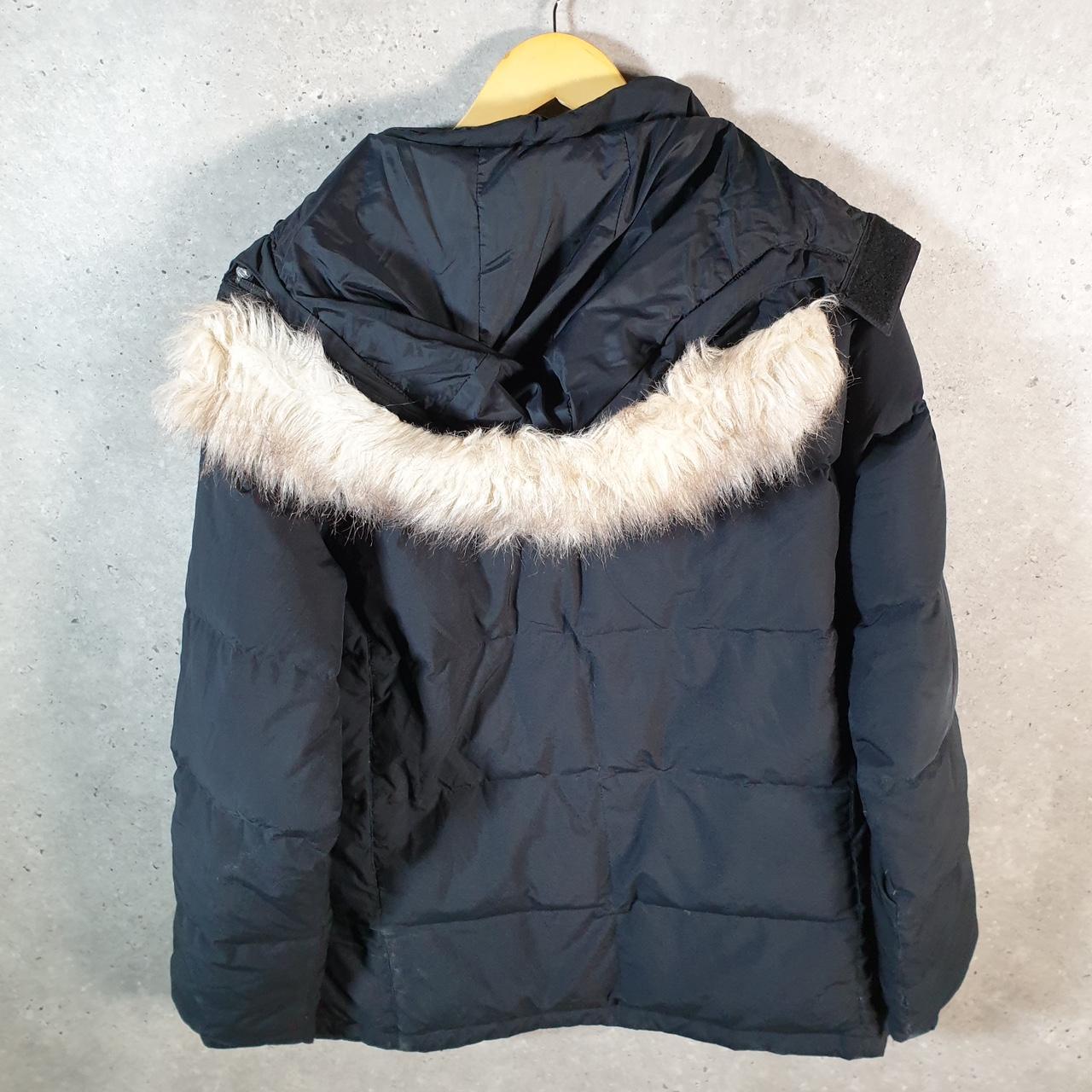 Vintage L.L. Bean Outdoors Parka Nylon Jacket Mens Medium Black Full Zip Waterproof