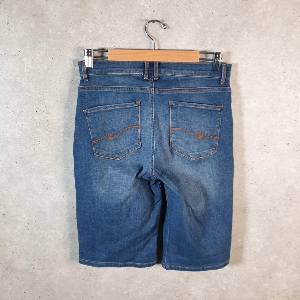 Vintage Lee Baggy Shorts Jorts Cargo Womens W30 Blue Relaxed Denim