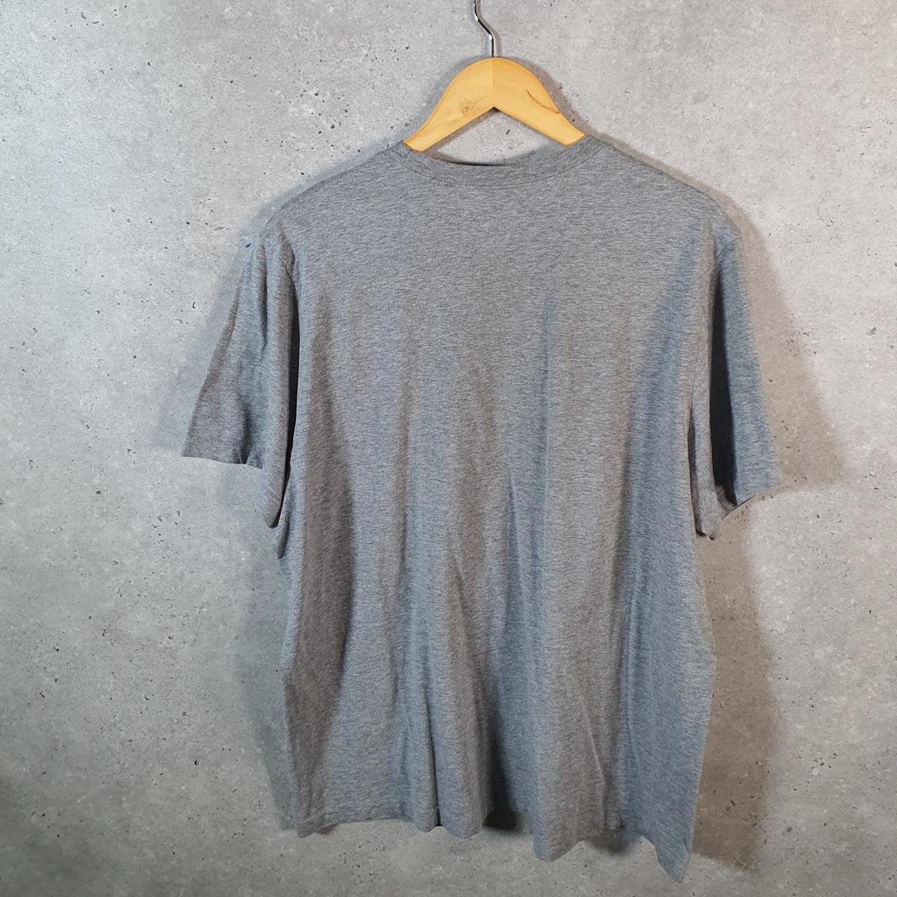 Vintage Nike T Shirt Men’s XL Grey Printed Single Swoosh Logo Athletic Big Fish Vintage
