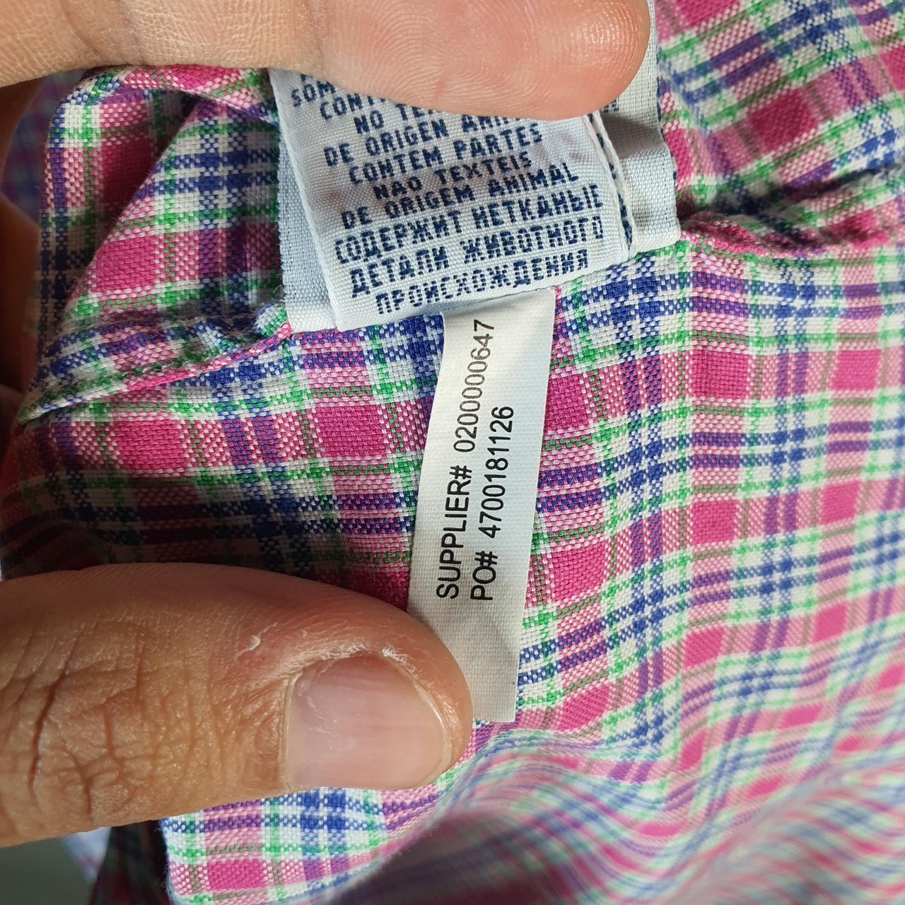 Vintage Ralph Lauren Button Down Shirt Mens Medium Pink Checkered Classic Fit