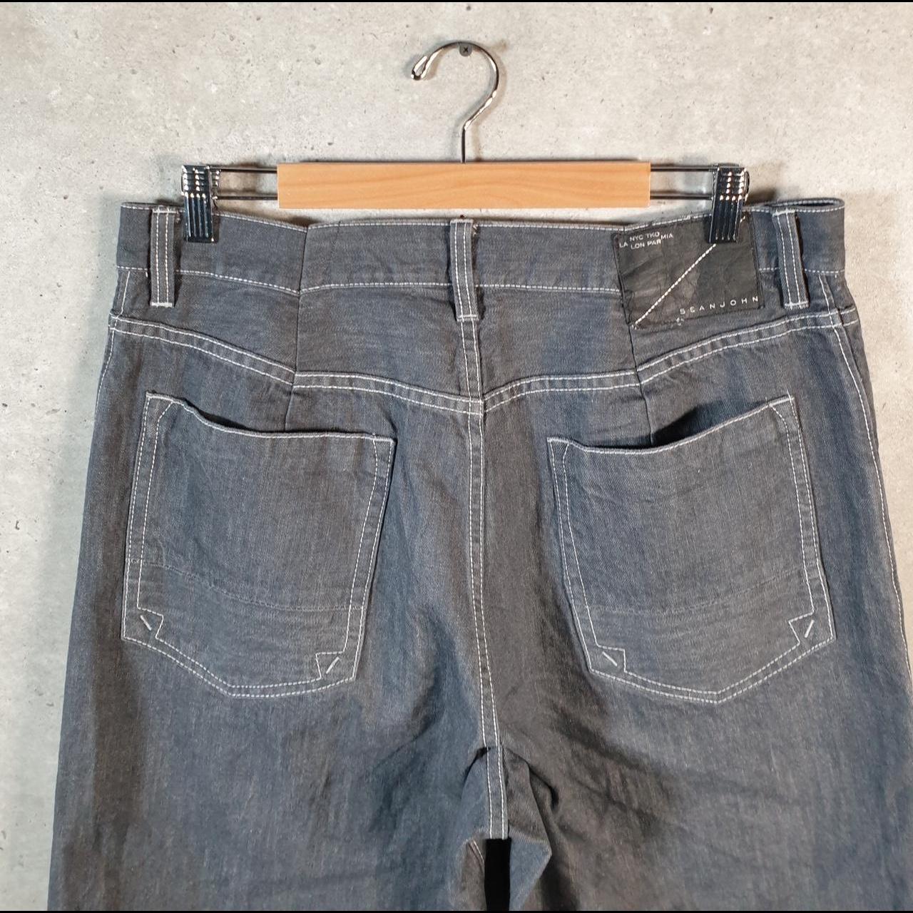 Vintage Sean John Baggy Y2K Hip Hop Jeans Shorts Jorts Mens W36 Grey Denim USA Big Fish Vintage