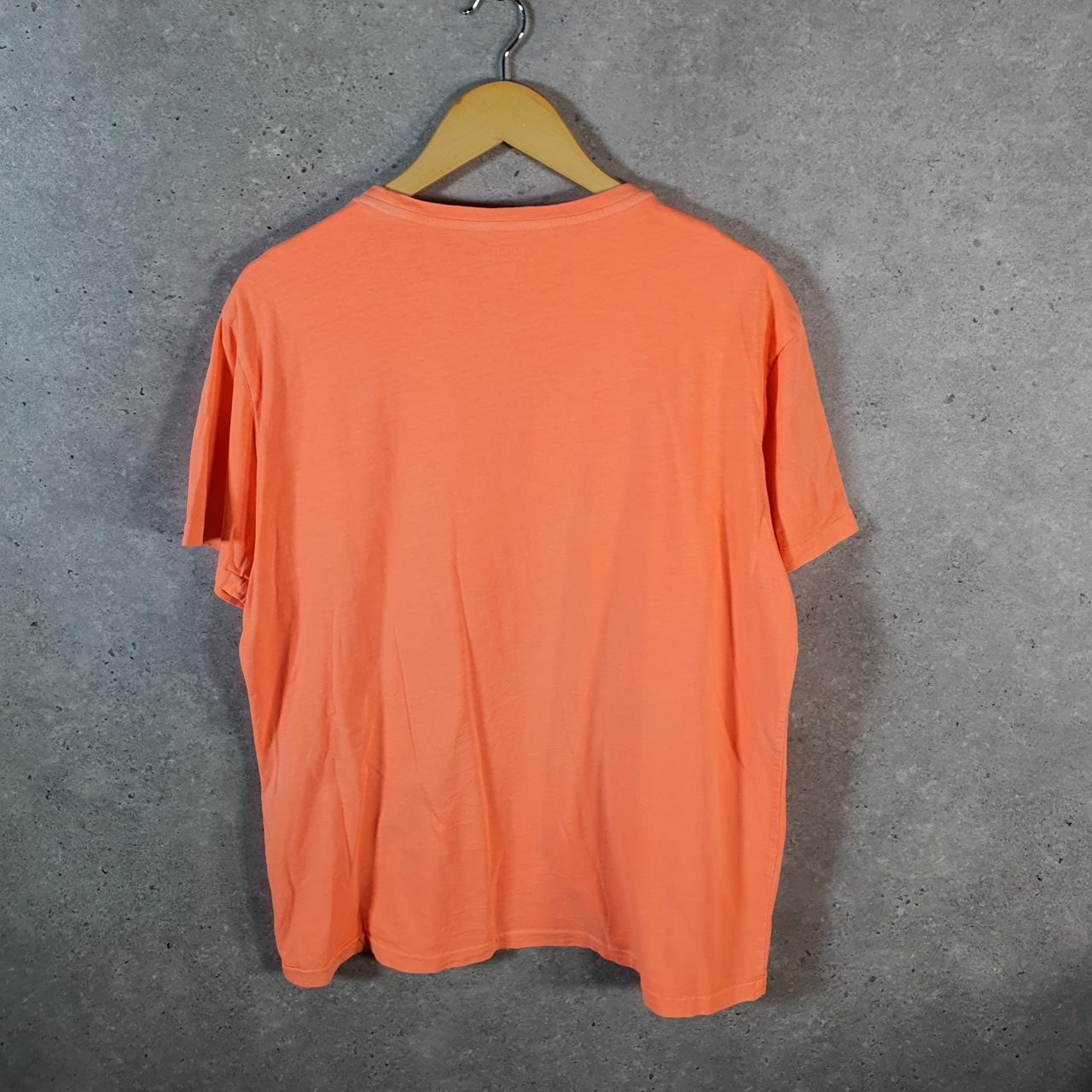 Vintage Ralph Lauren Polo Sport T Shirt Men’s Large Orange Classic Fit Embroidered Pony C8633