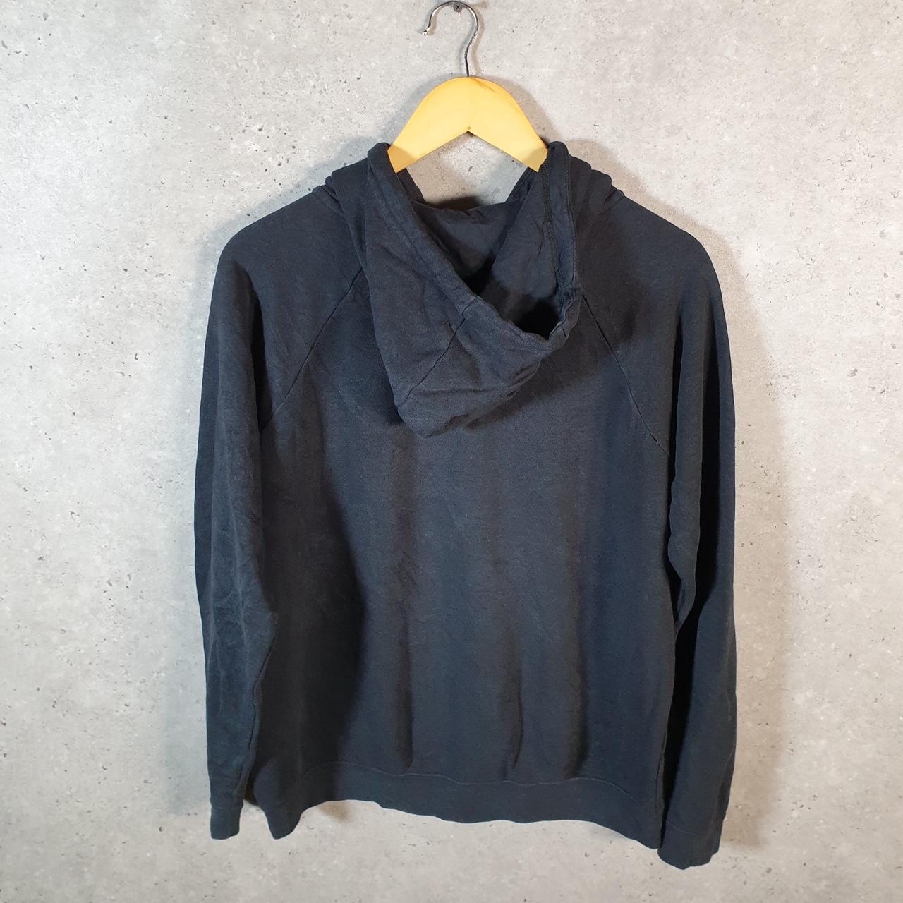 Vintage Nike Club Spellout Hoodie Womens Medium Black Swoosh Y2K Pullover