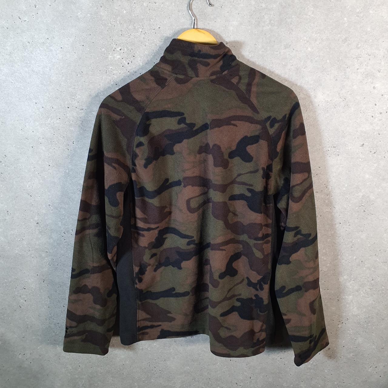 Vintage Starter 1/4 Zip Fleece Sweatshirt Mens Medium Camo Logo Winter