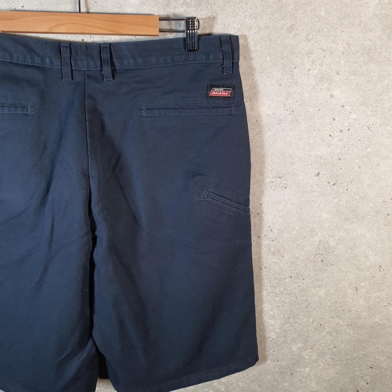 Vintage Dickies Baggy Chino Shorts Jorts Cargo Mens W36 Navy Blue Loose Fit