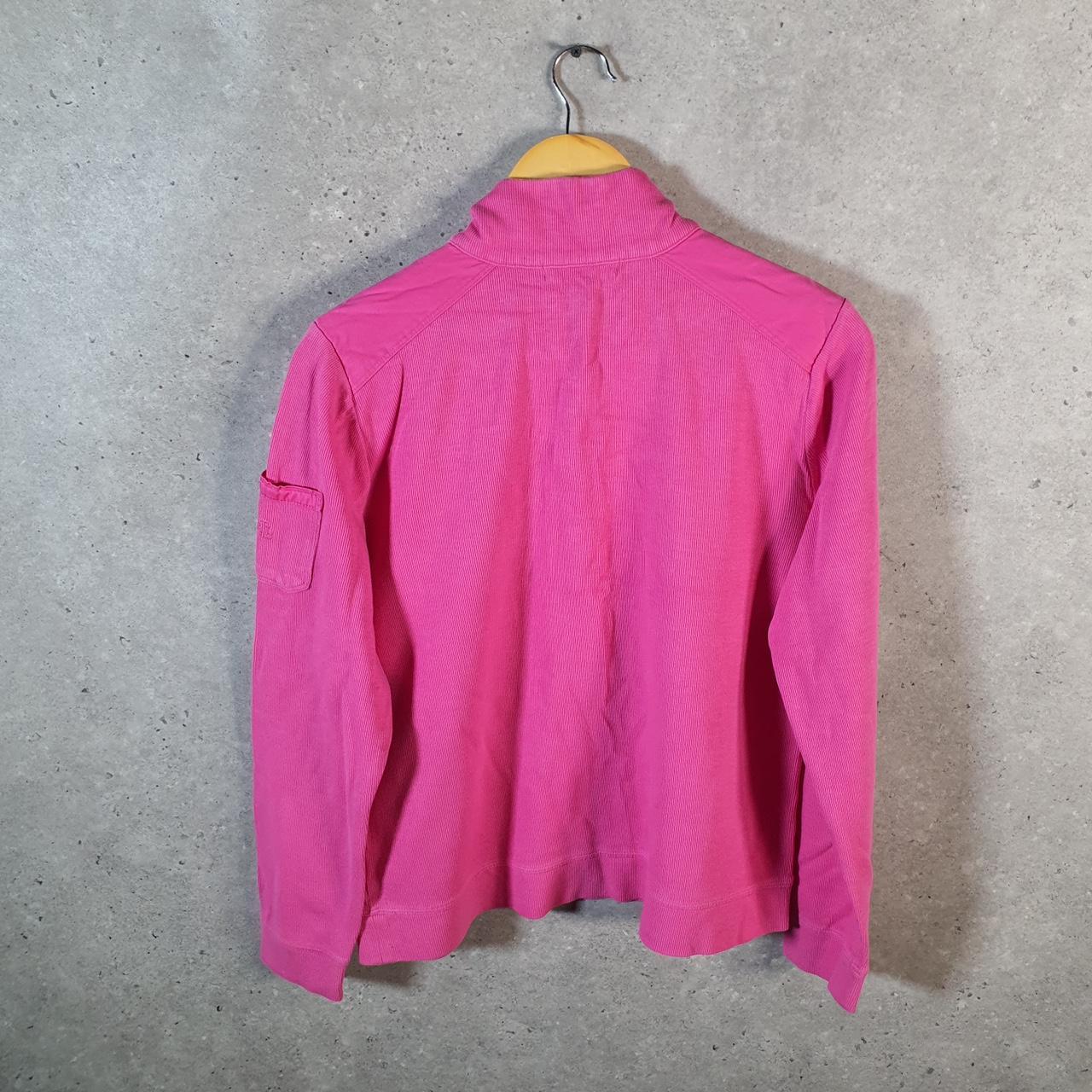 Vintage Ralph Lauren Polo Knit Sweater Womens Large Pink 4 Button Cotton Pullover
