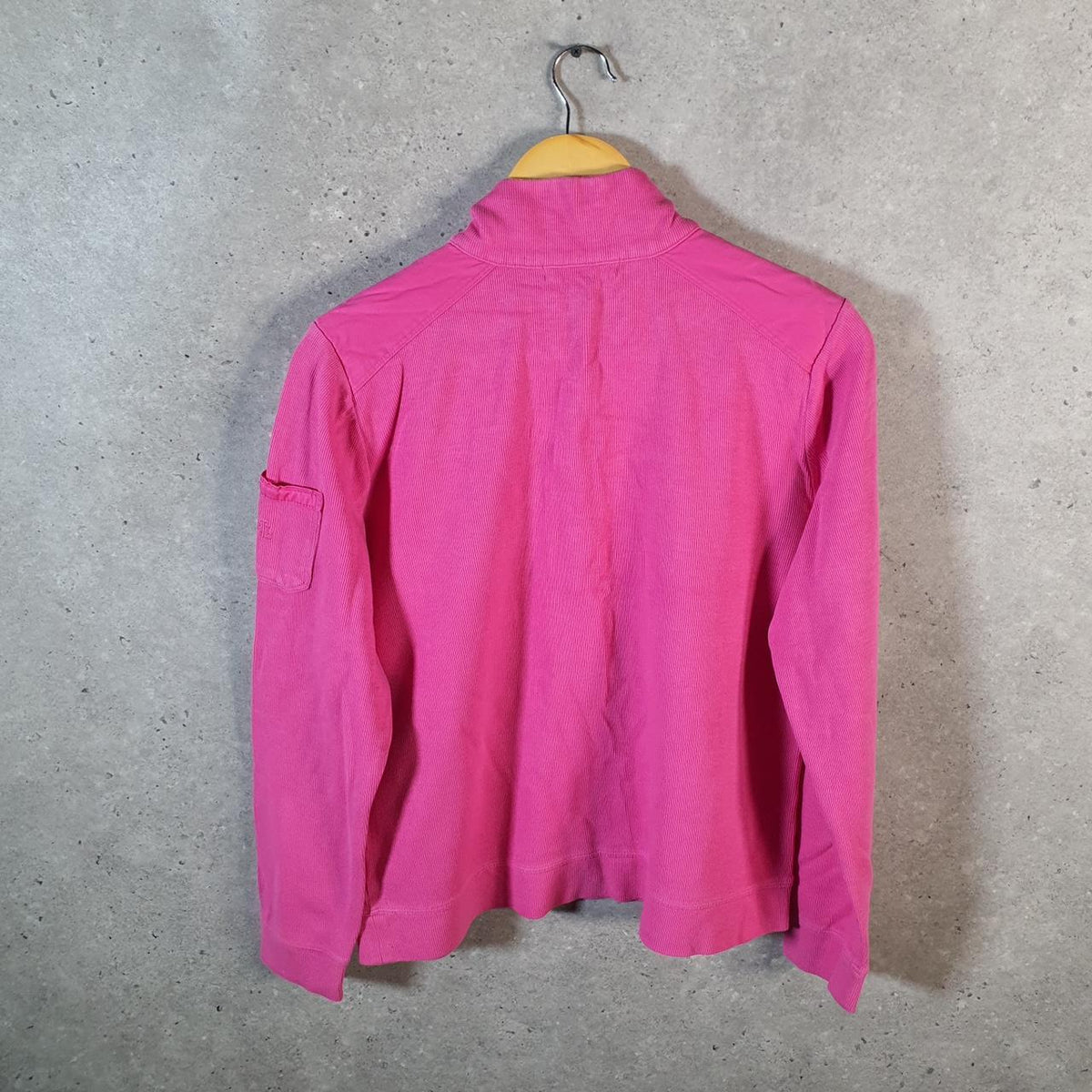 Vintage Ralph Lauren Polo Knit Sweater Womens Large Pink 4 Button Cotton Pullover